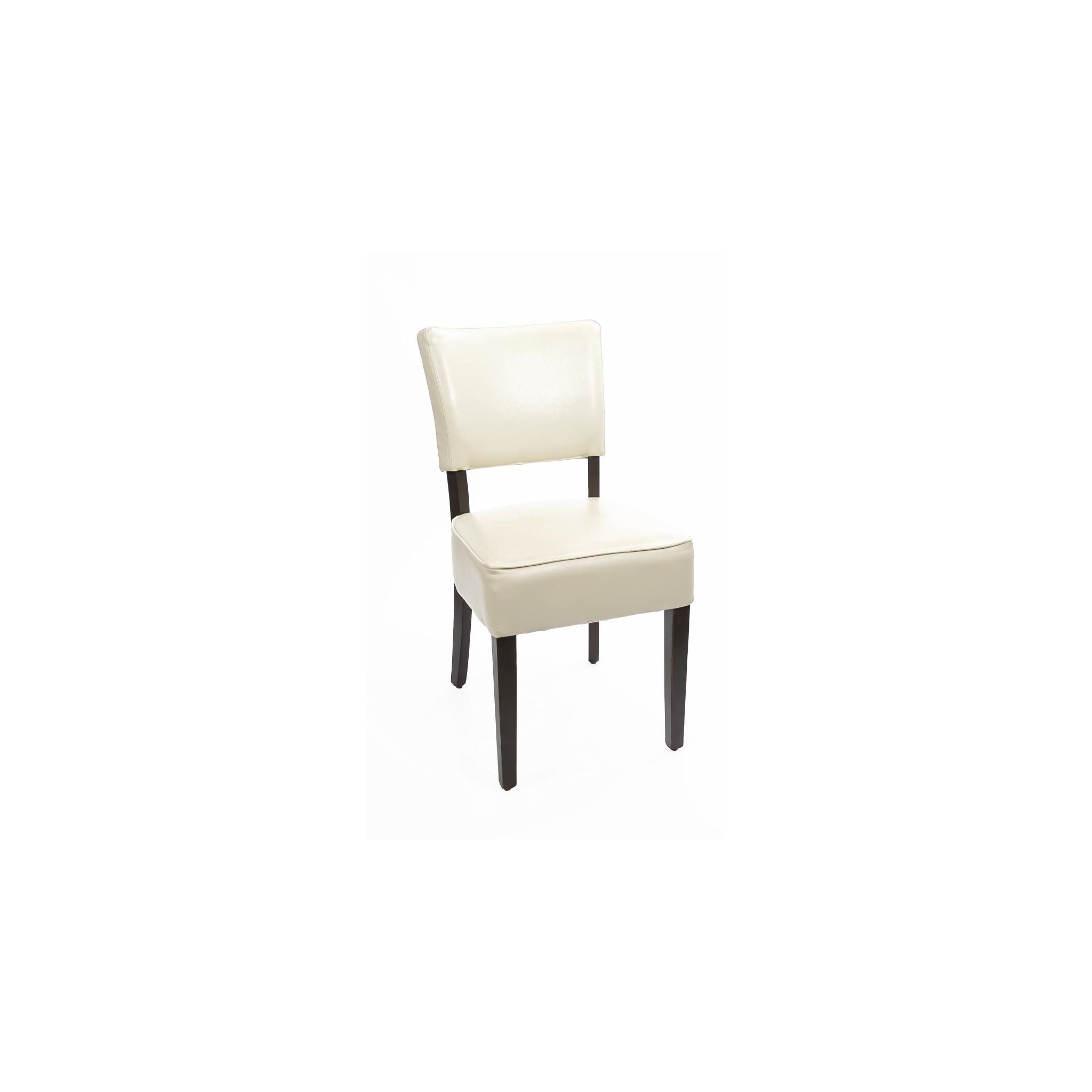 Bolero GF958 Chunky Faux Leather Chair Cream (Pack of 2)