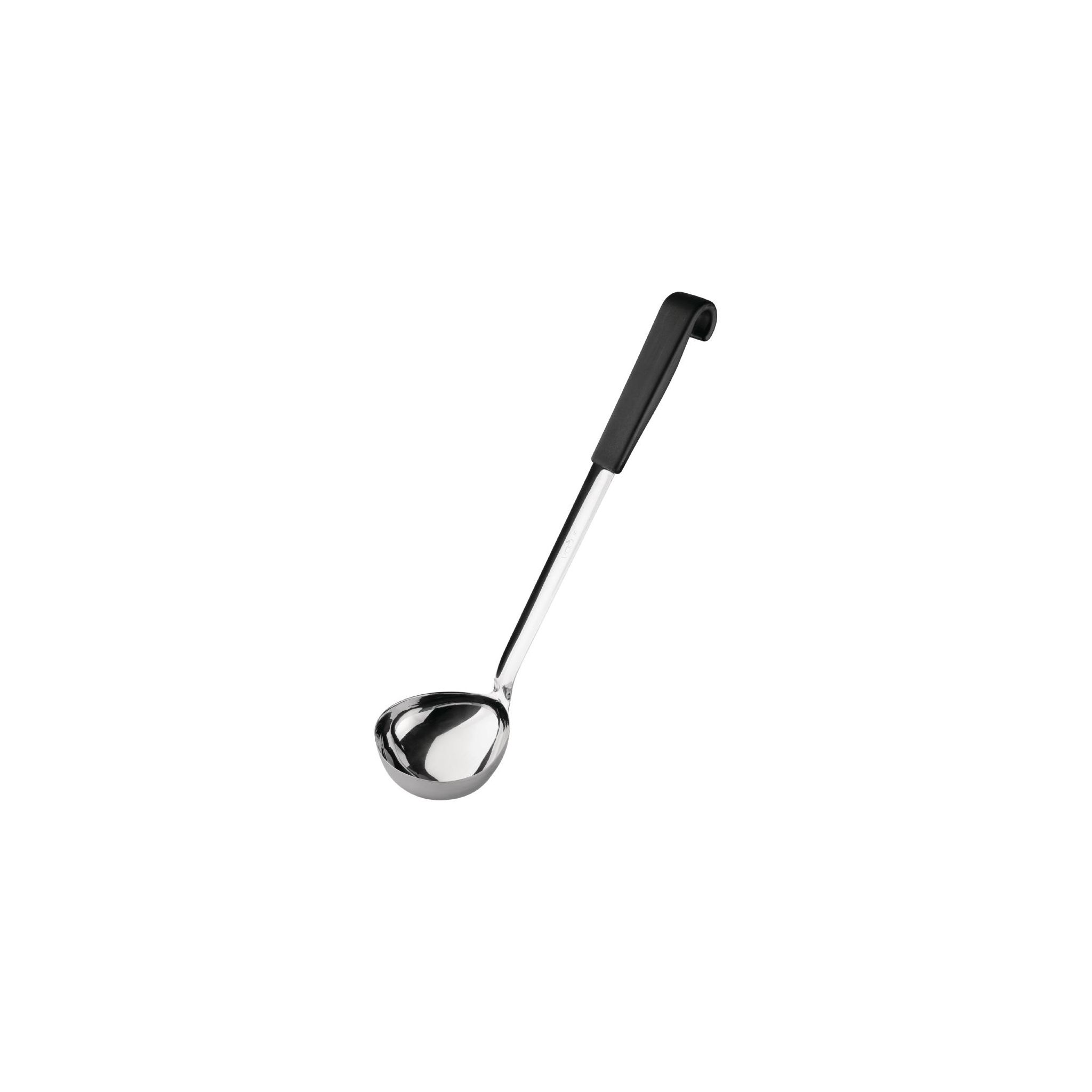 Vogue CS001 Stainless Steel Black Handled Ladle 130ml