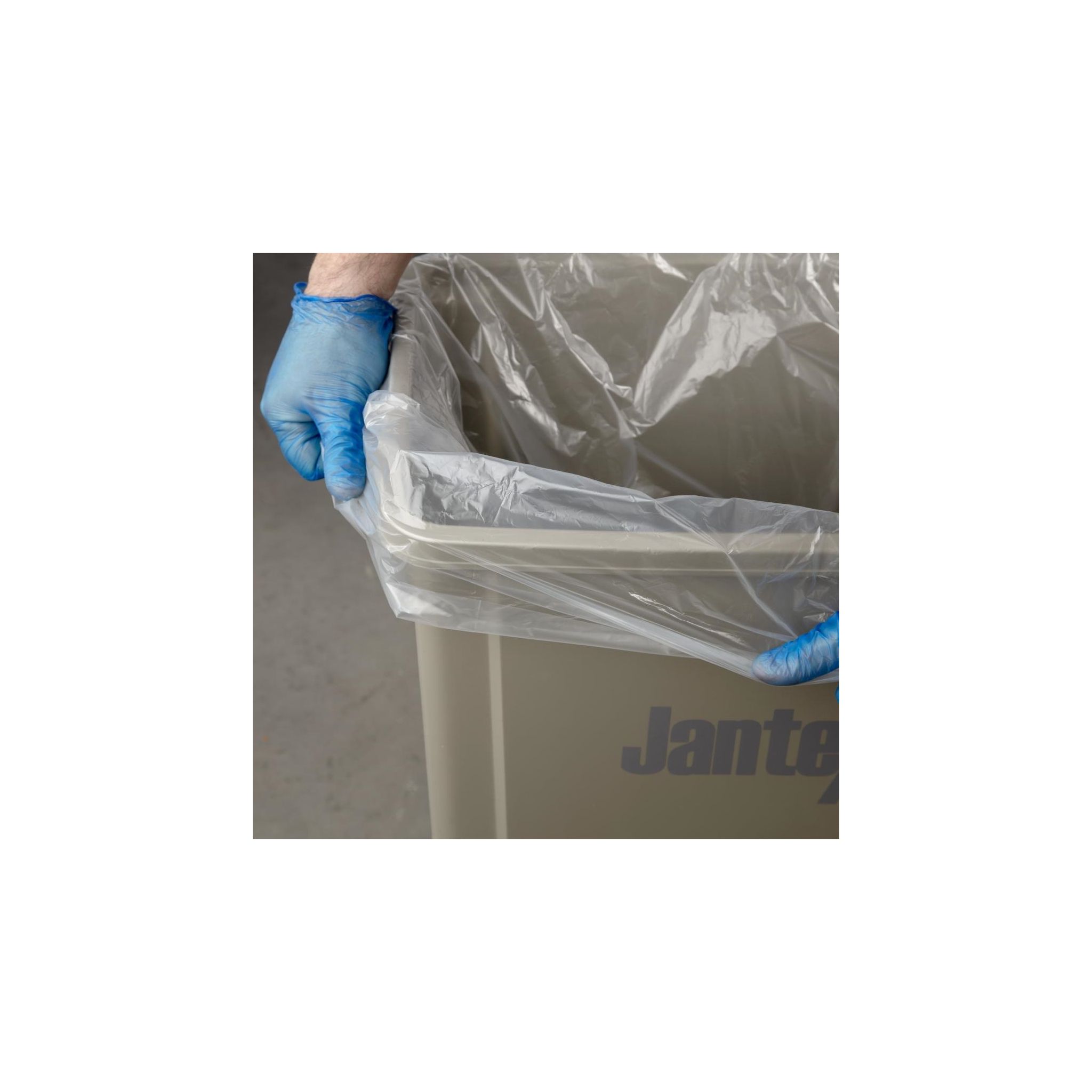 Jantex CH157 Heavy Duty Recycled Bin Bags 120 Ltr Clear (Pack of 100)