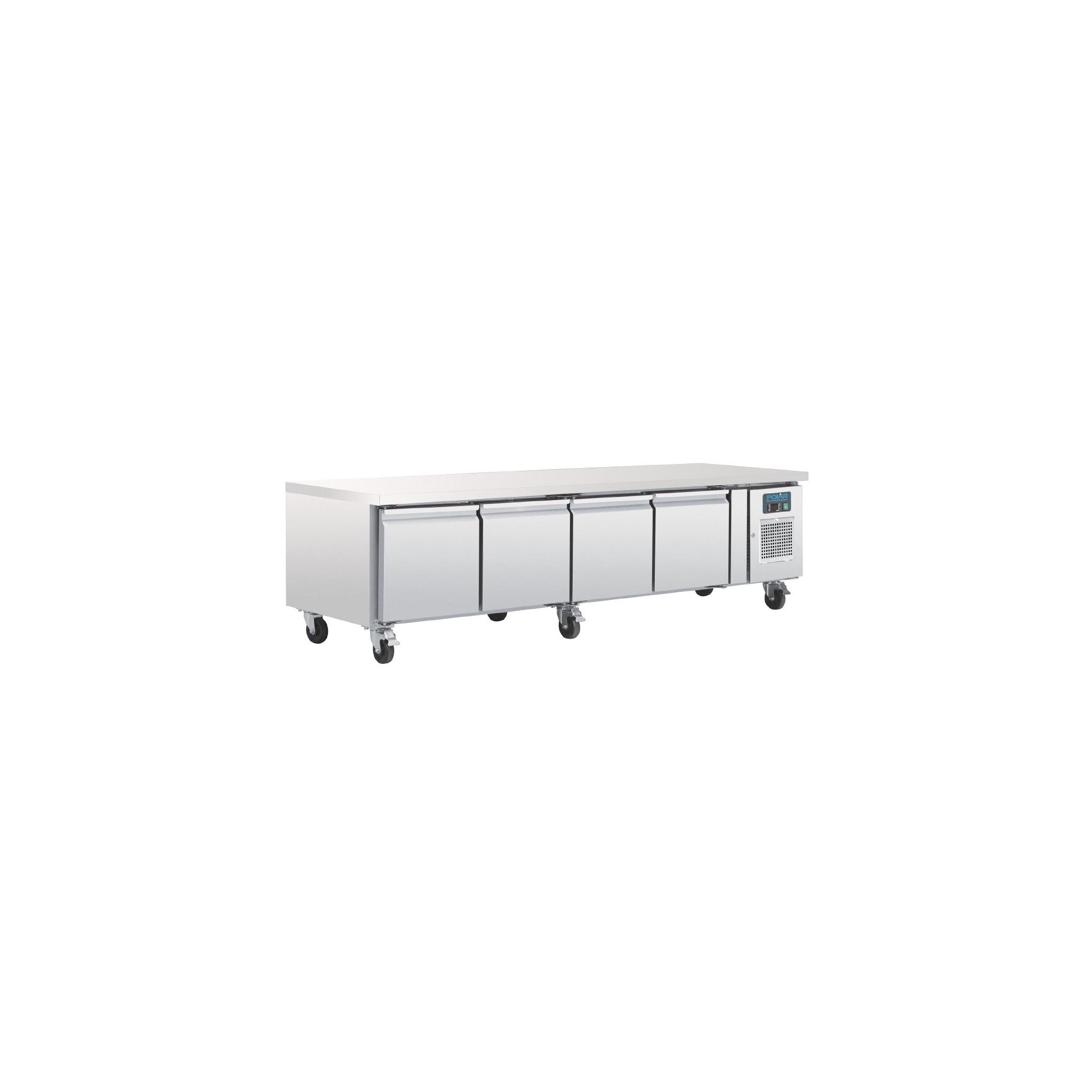Polar U-Series DA464 262 Ltr 4 Door Stainless Steel Refrigerated Chef Base