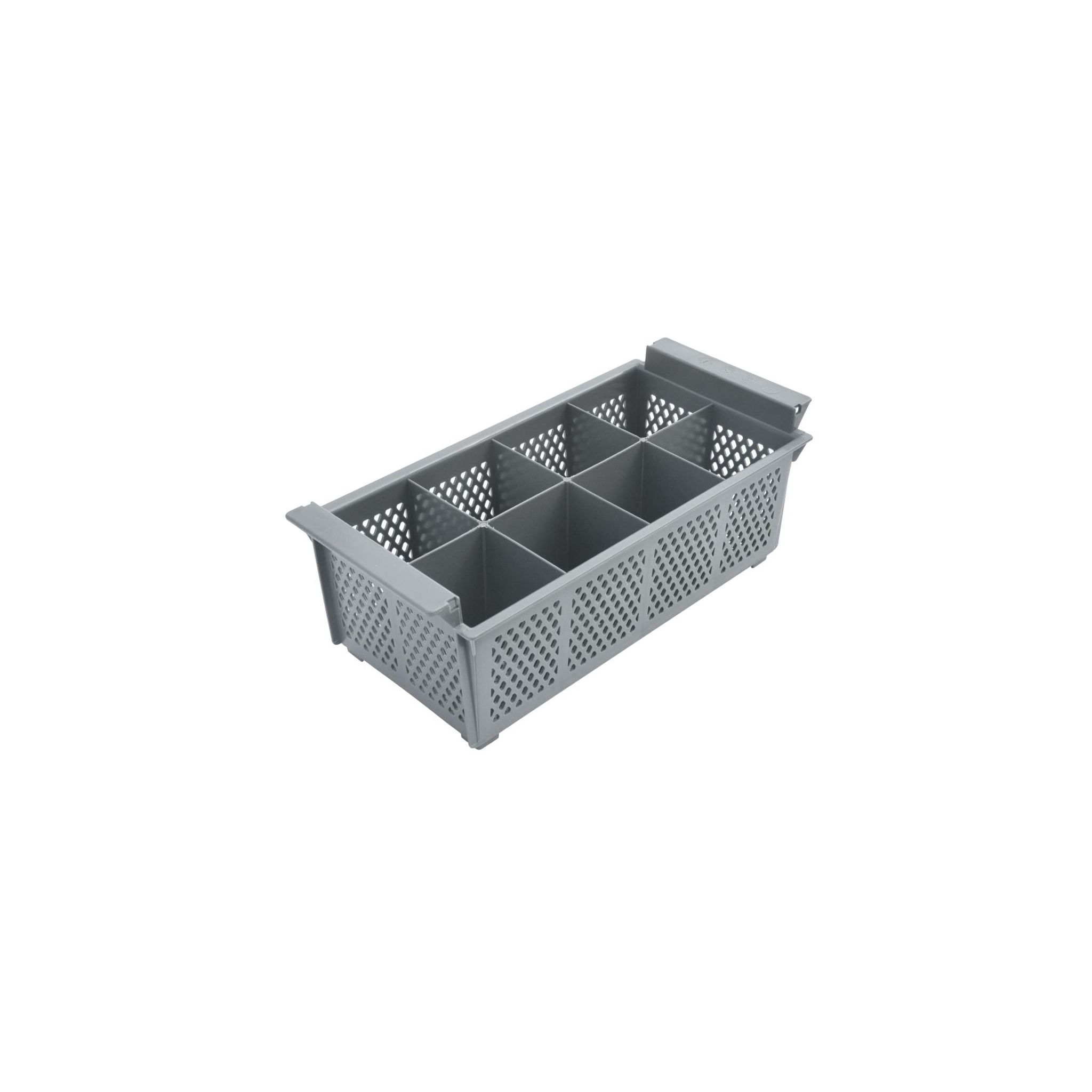 Olympia Kristallon P174 Plastic Grey Cutlery Basket