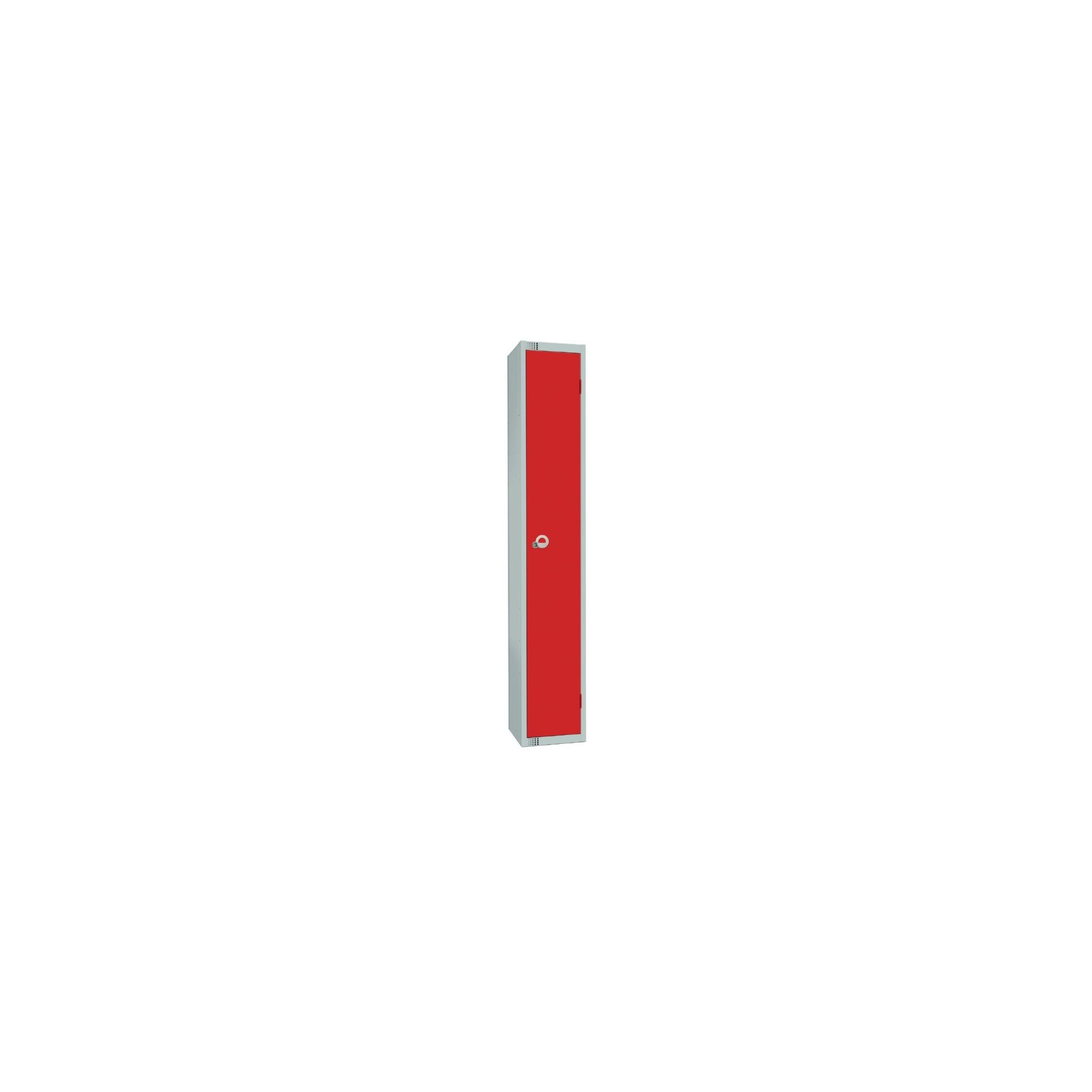 Elite Lockers W949-PS Single Door Padlock Locker with Sloping Top Red