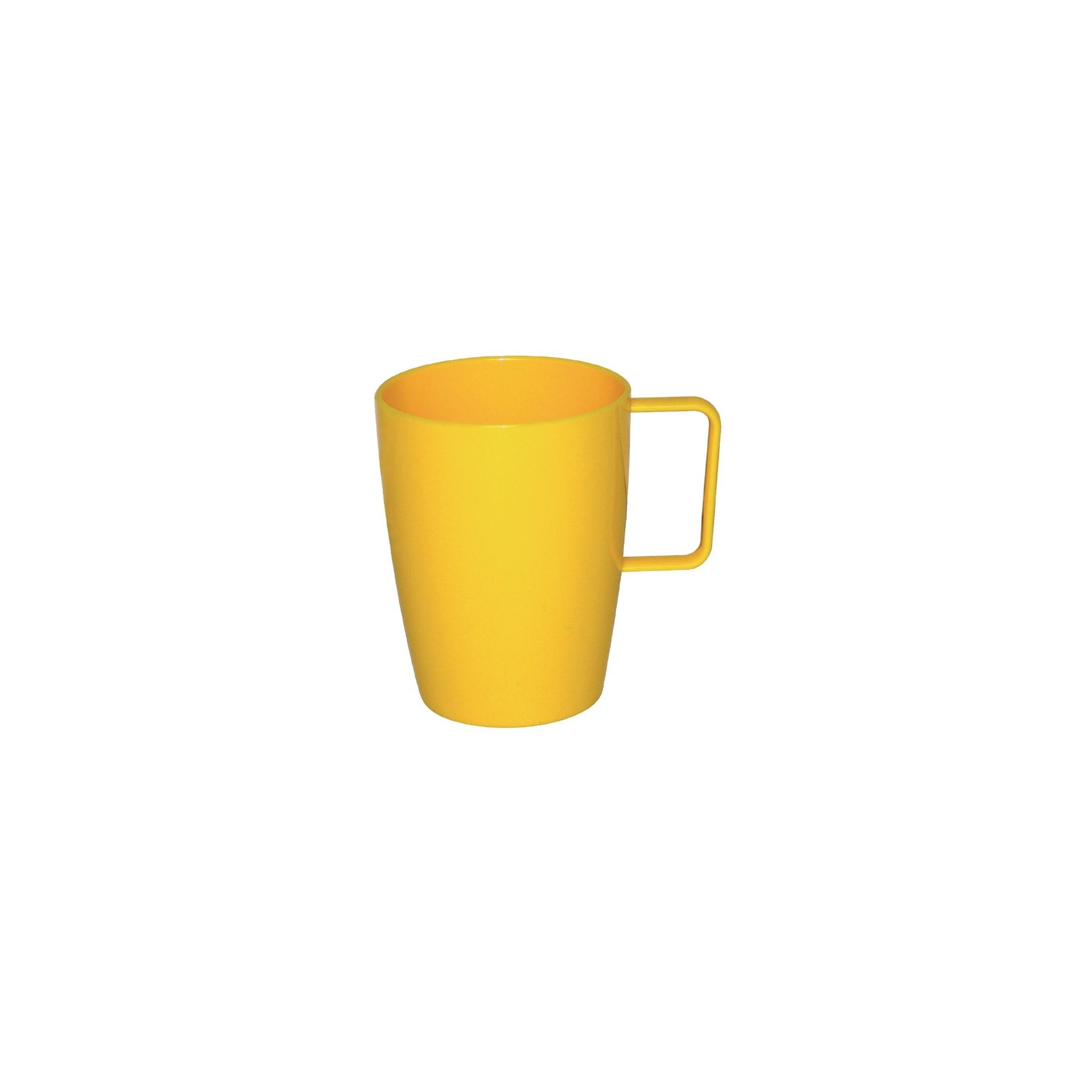 Olympia Kristallon CE286 Polycarbonate Handled Beakers Yellow 348.7ml (Pack of 12)