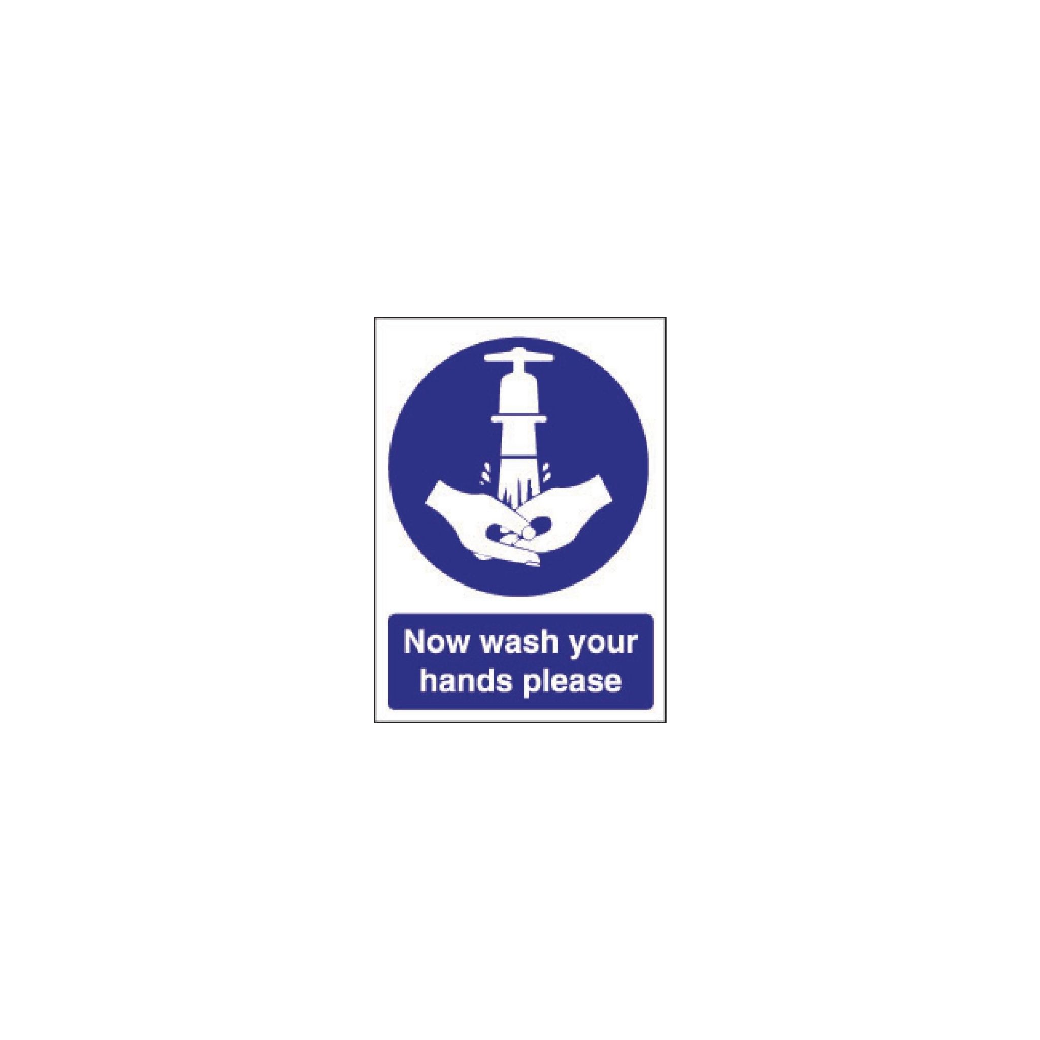Vogue W187 Now Wash Your Hands Sign