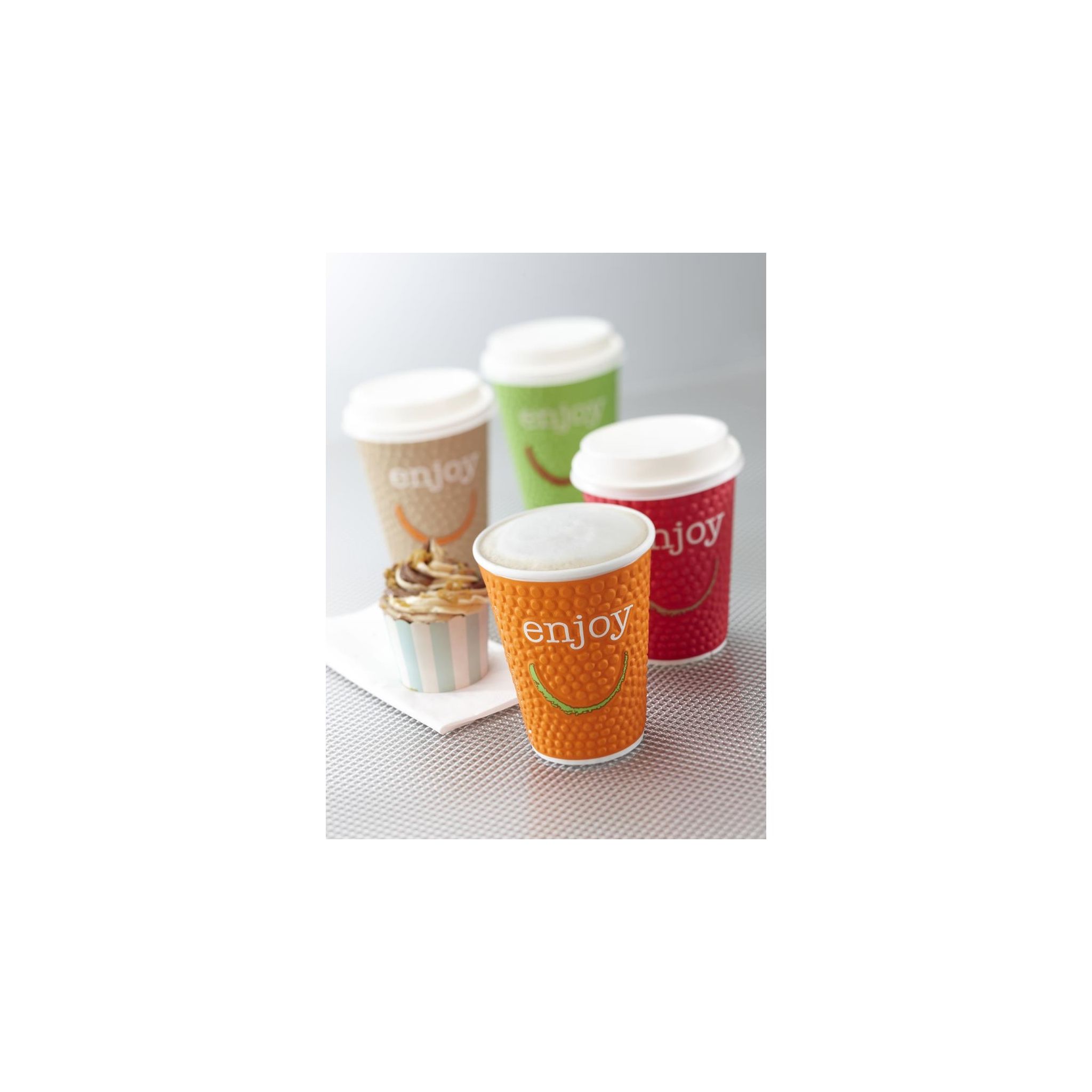 Huhtamaki Enjoy CM574 Double Wall Disposable Hot Cups 340ml (Pack of 680)