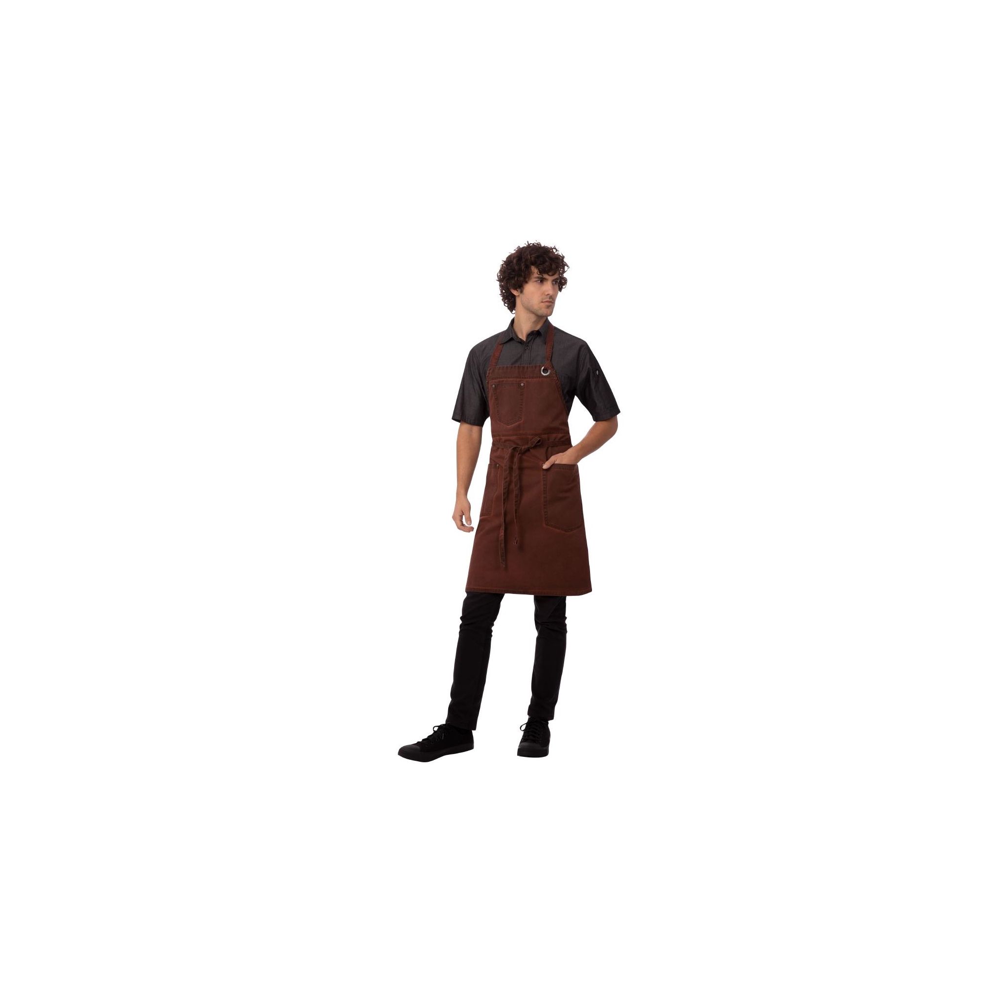 Chef Works Urban Dorset BB202 Bib Apron Rust