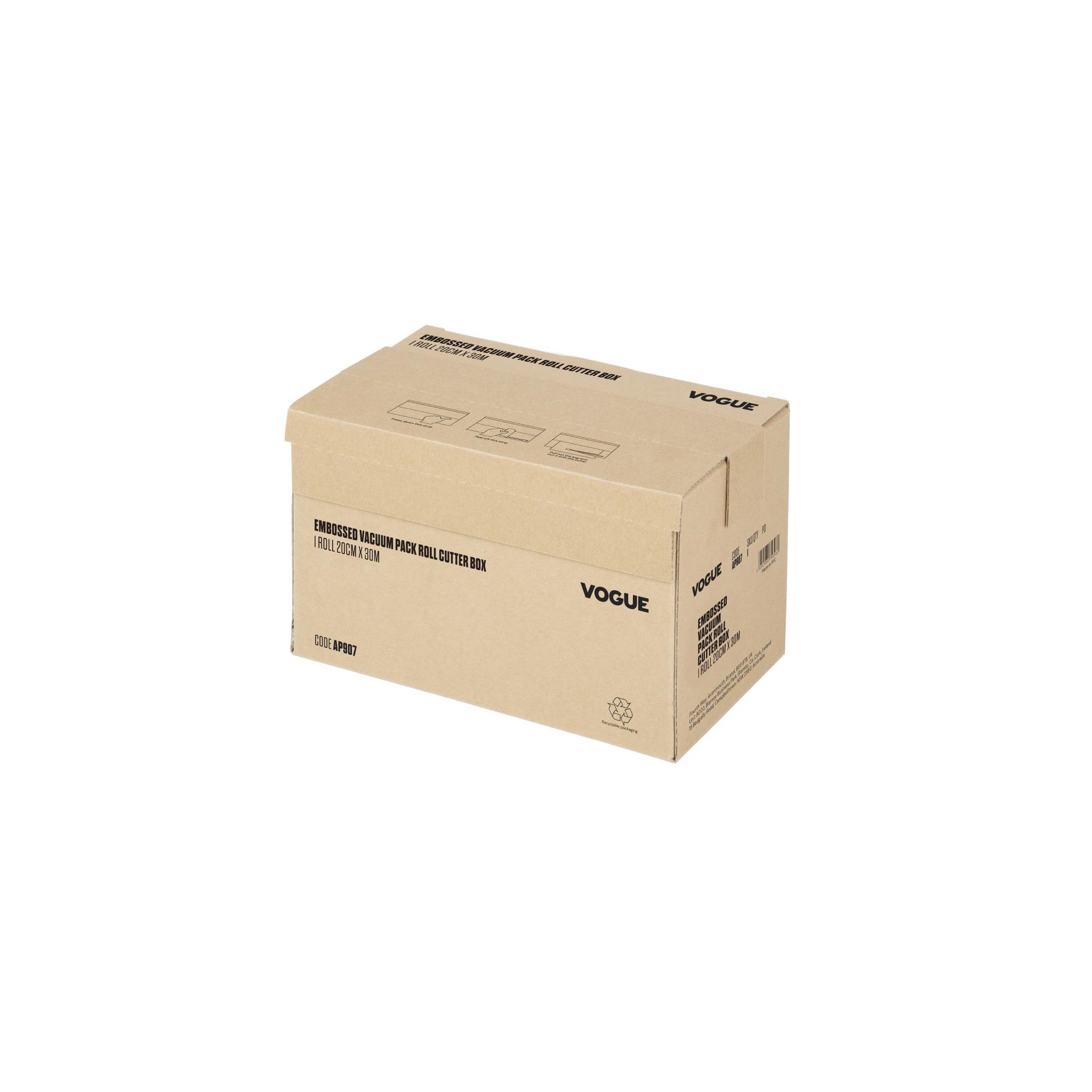 Vogue AP907 Vacuum Pack Roll with Cutter Box 200mm (Pack of 1)