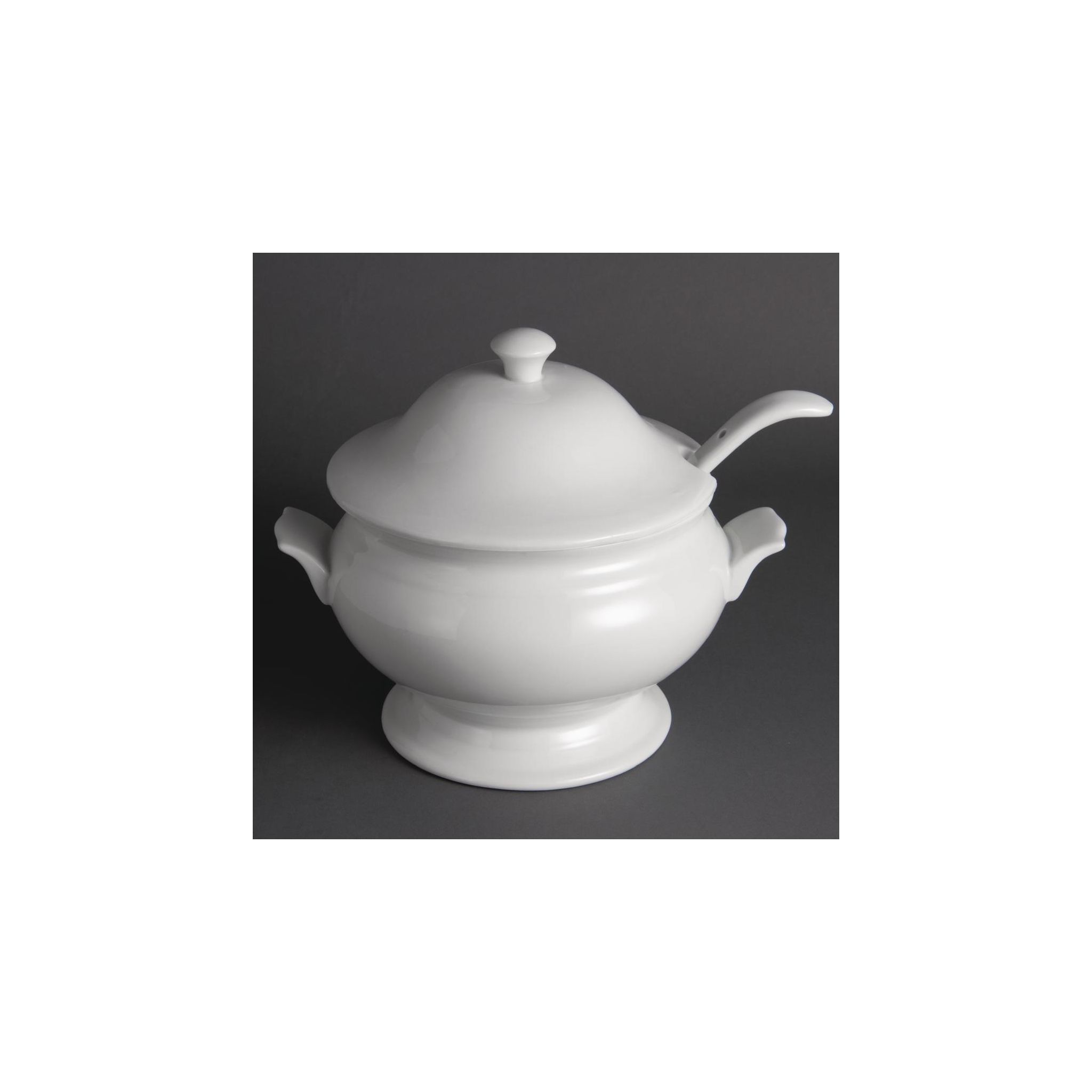 Olympia Y094 Soup Tureen and Ladle 2.5Ltr