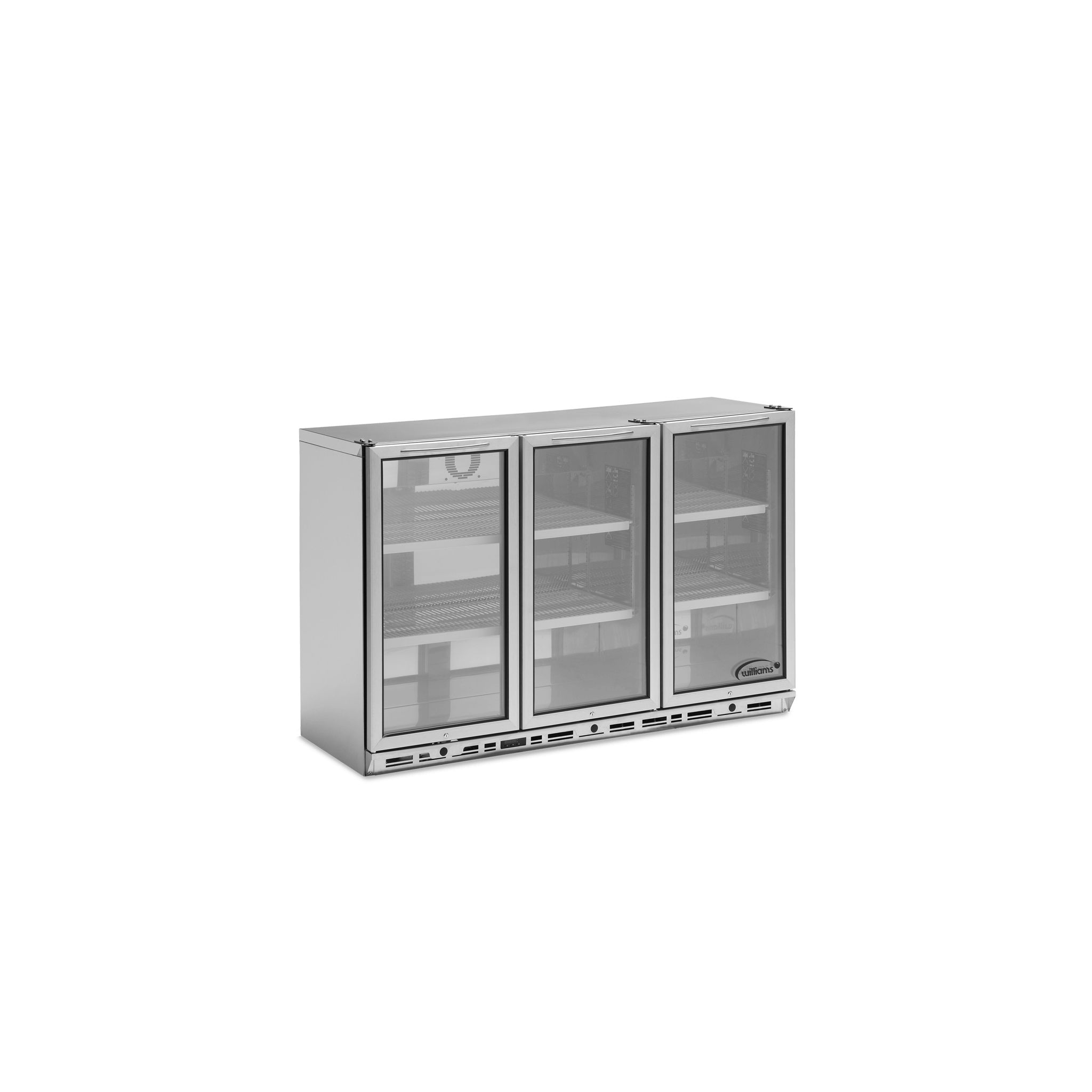 Williams BC3SS Undercounter Triple Hinged Glass Door Stainless Steel Back Bar Bottle Cooler