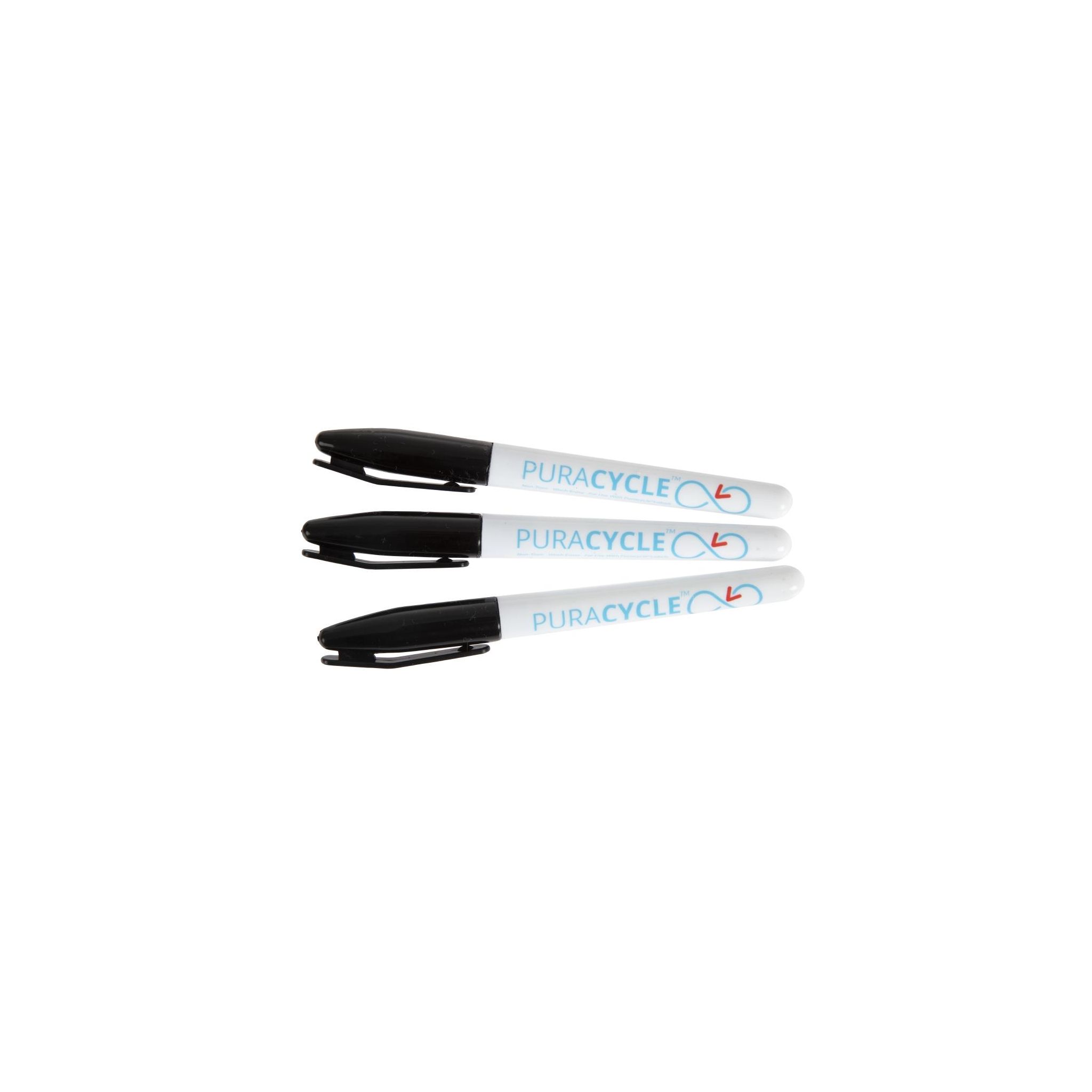 PuraCycle FB284 Non-Toxic Marker Pens Black (Pack of 3)