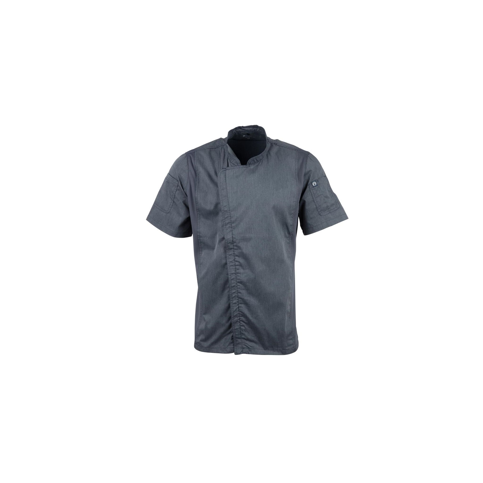 Chef Works Urban Springfield BB267-XL Unisex Lightweight Short Sleeve Zipper Coat Ink Blue XL