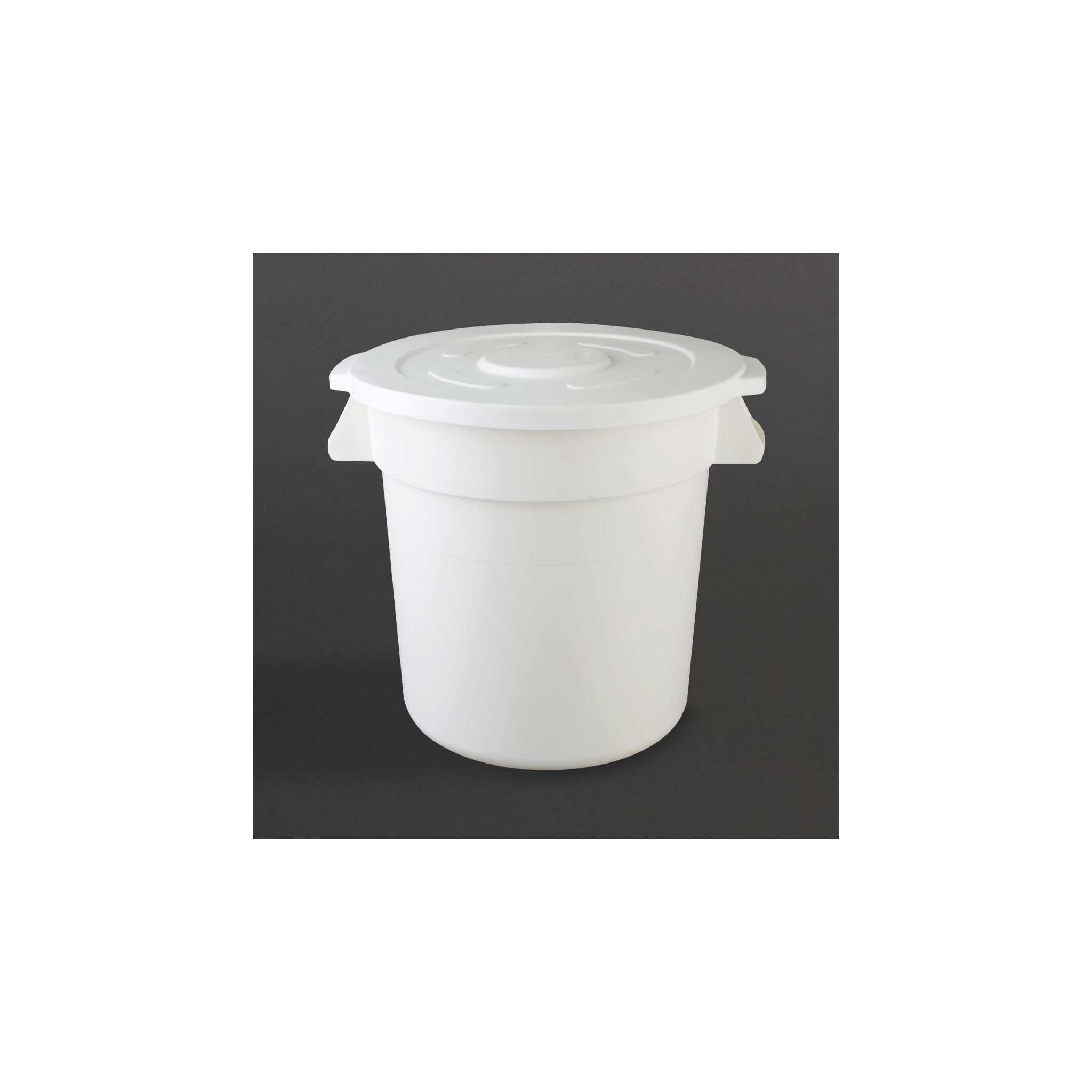 Vogue GG793 Polypropylene Round Ingredient Bin White 76 Ltr
