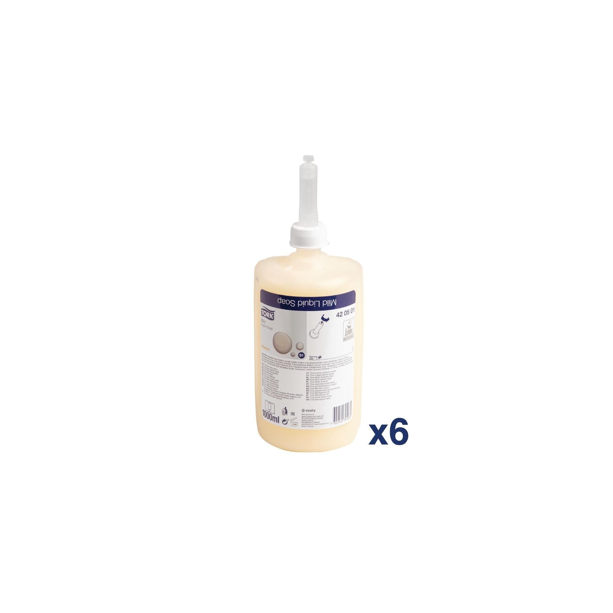 Tork Mild FA714 Liquid Hand Soap 1Ltr (Pack of 6)
