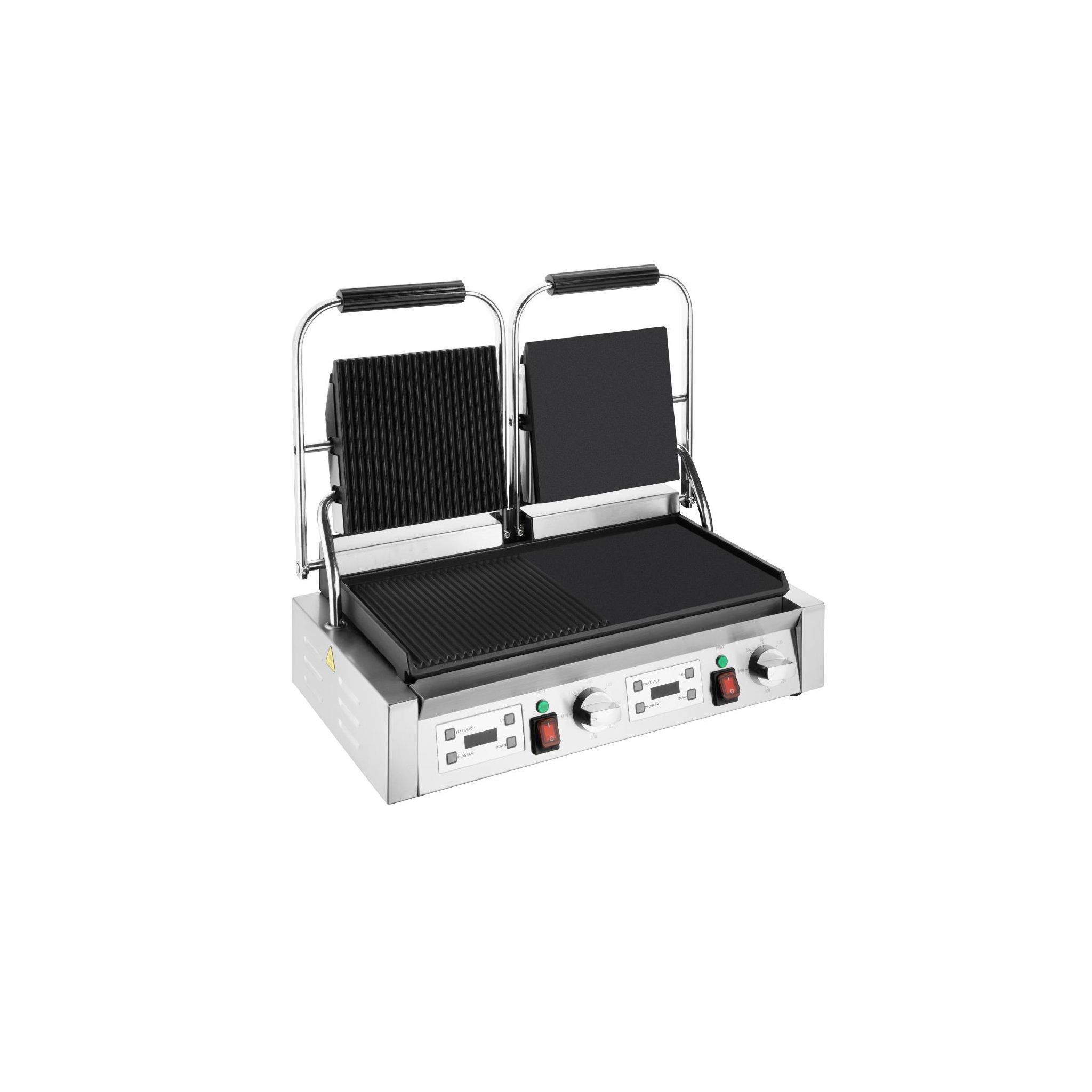 Buffalo CU613 Electric Double Contact Panini Grill - Flat & Ribbed Top & Bottom