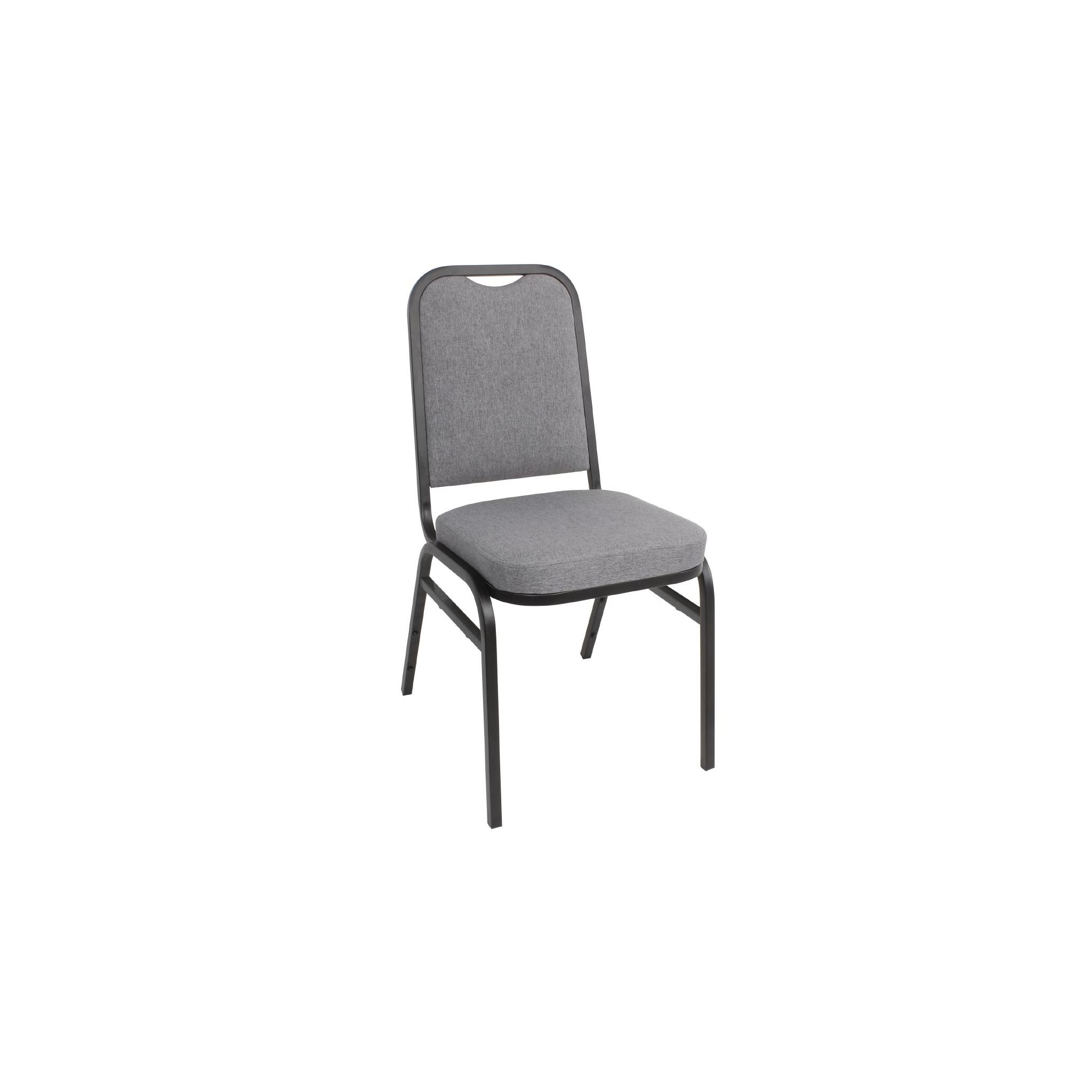 Bolero DA602 Square Back Banquet Chairs Black & Grey (Pack of 4)