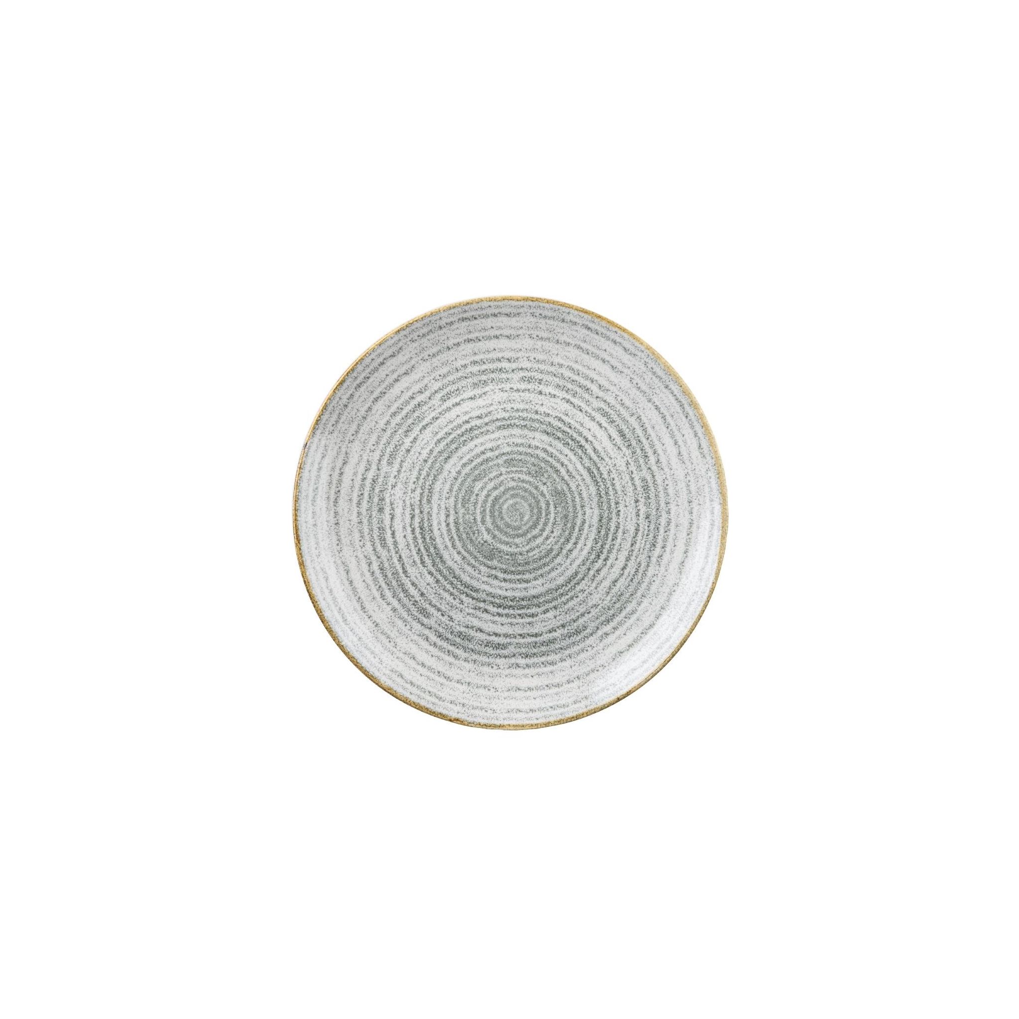 Churchill Studio Prints Homespun DA273 Stone Grey Coupe Plates 182mm (Pack of 12)