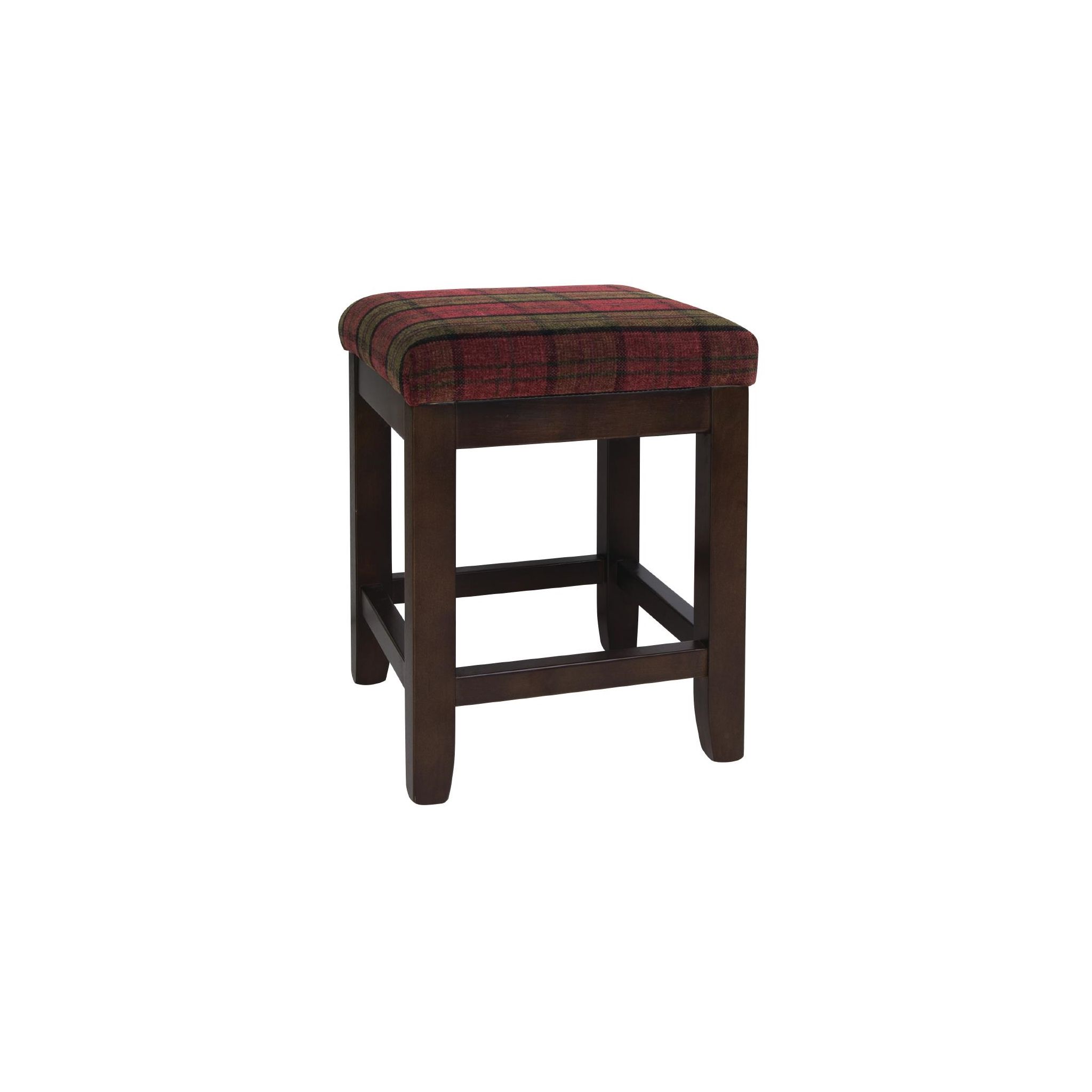 Bolero DY720 Dale Low Stools Claret Tartan (Pack of 2)
