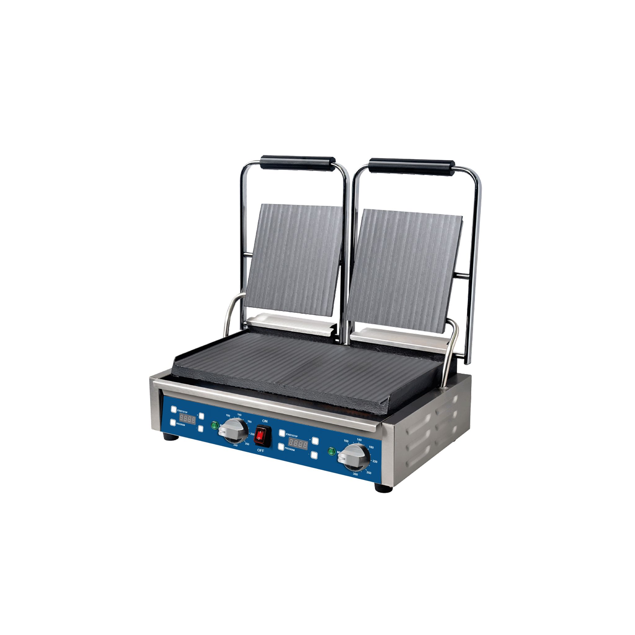 Lincat Lynx Prime LPCG2FFT Electric Double Contact Panini Grill with Digital Timer - Flat Top & Bottom