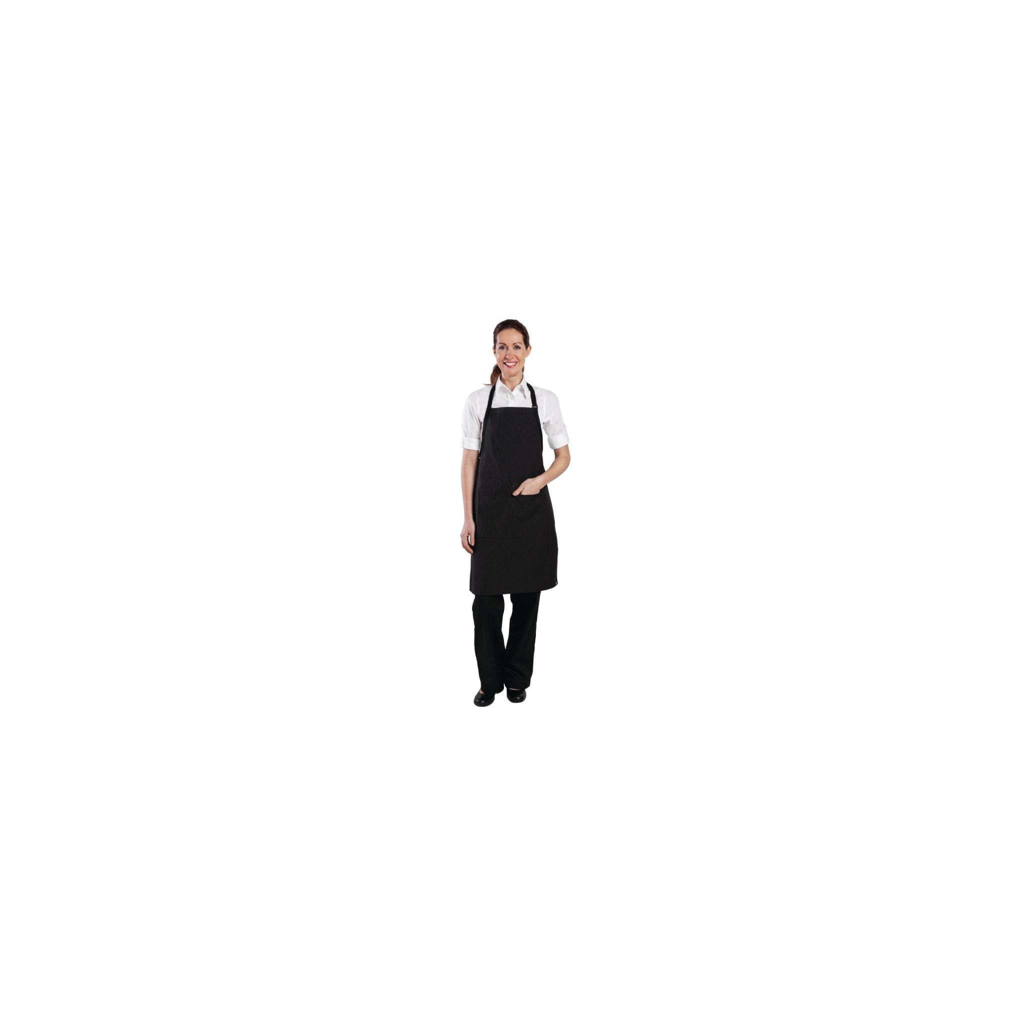 Chef Works B229 Bib Apron Pinstripe