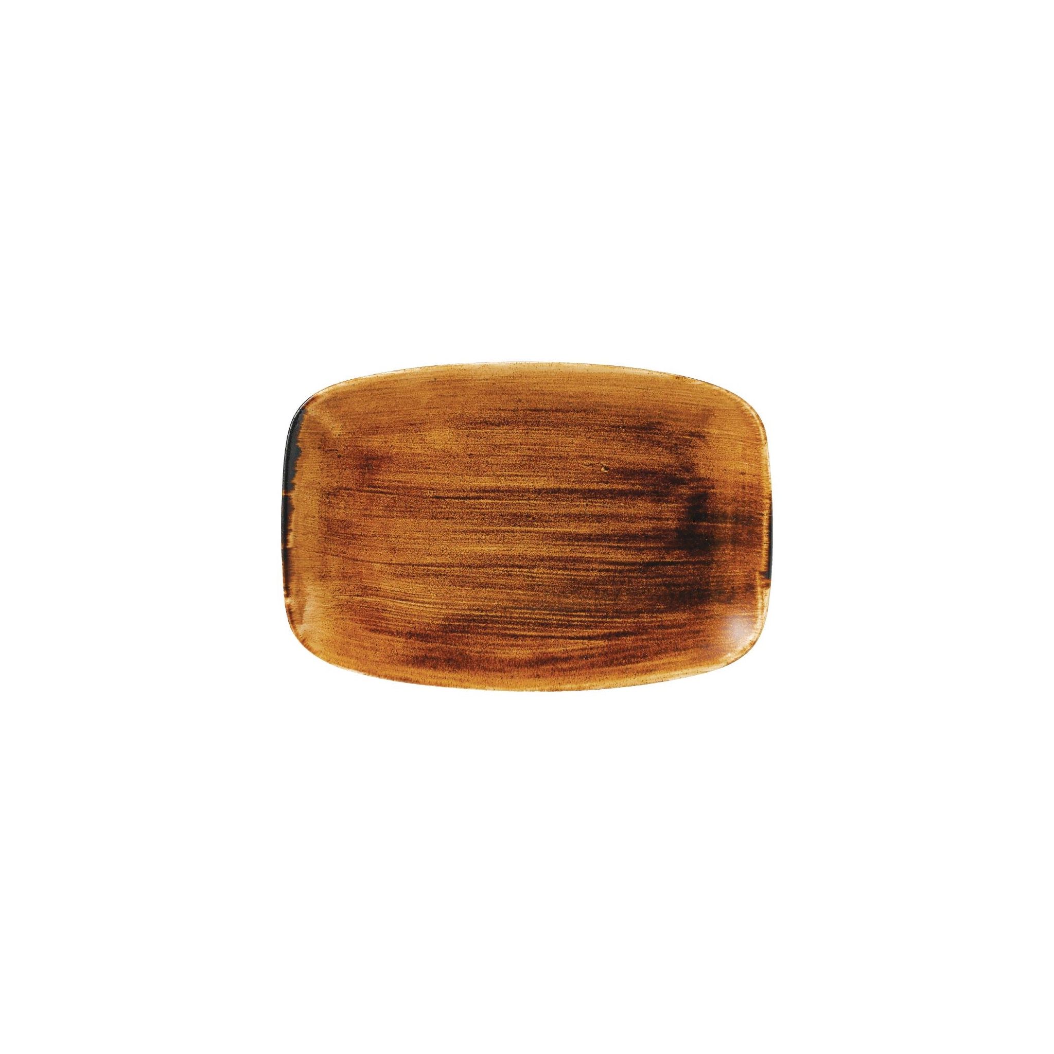 Churchill Stonecast Patina FD871 Oblong Plates Vintage Copper 305x198mm (Pack of 6)