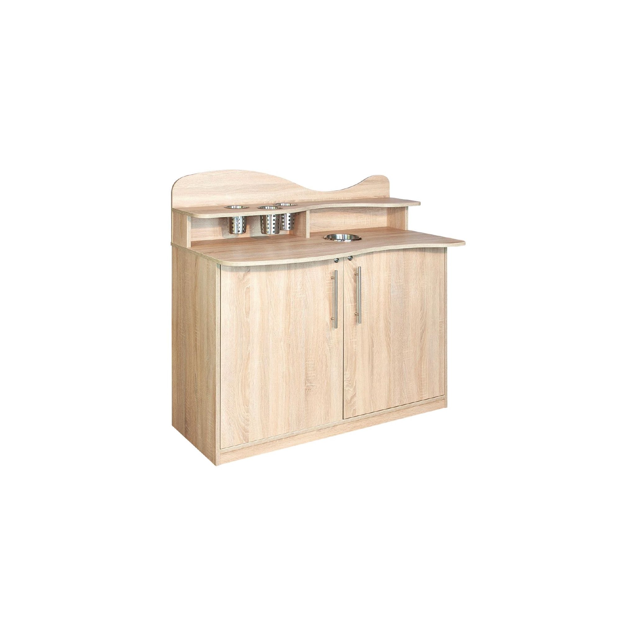 Non Branded FW544 Coffee Station Oak Finish