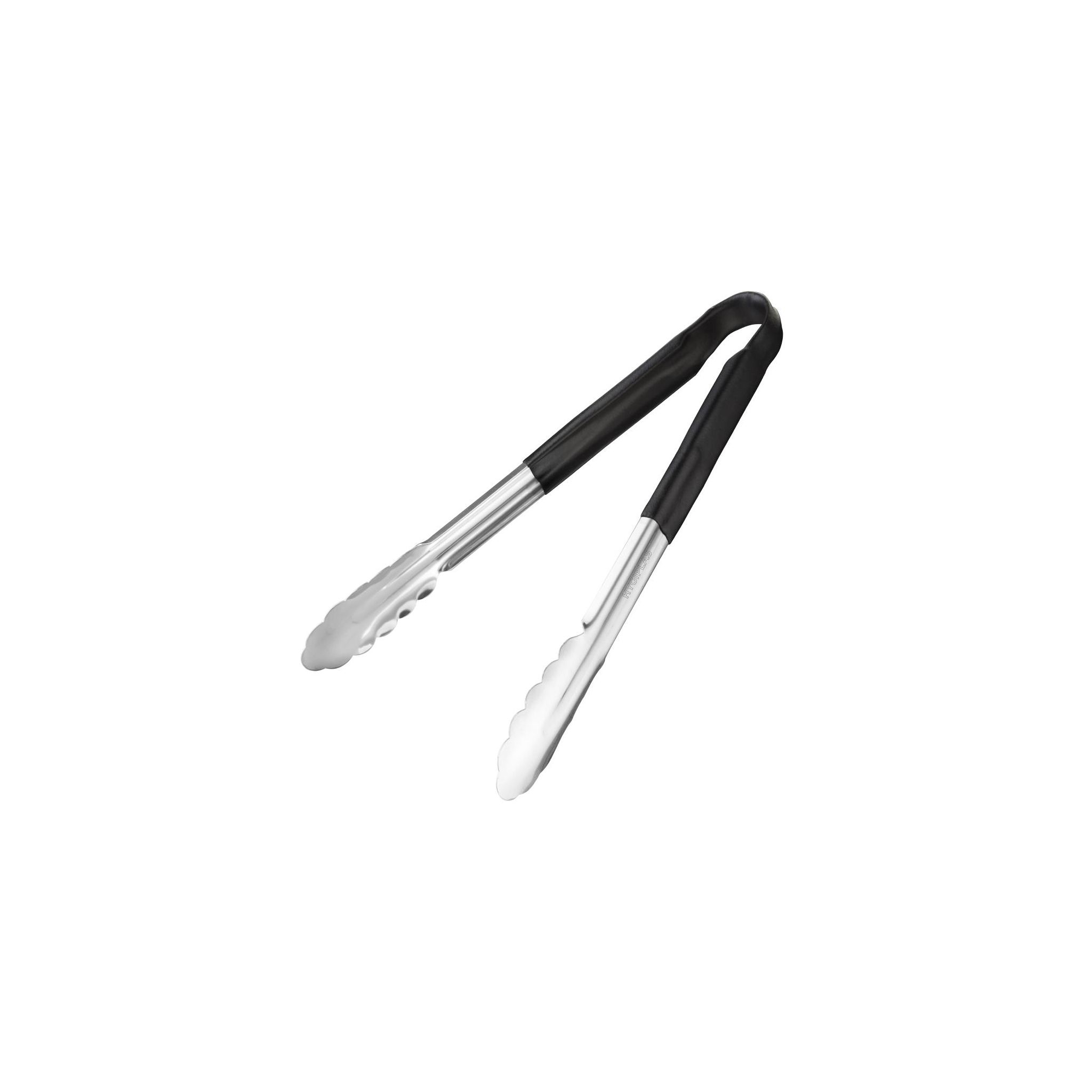 Hygiplas CB153 Colour Coded Black Serving Tongs 300mm