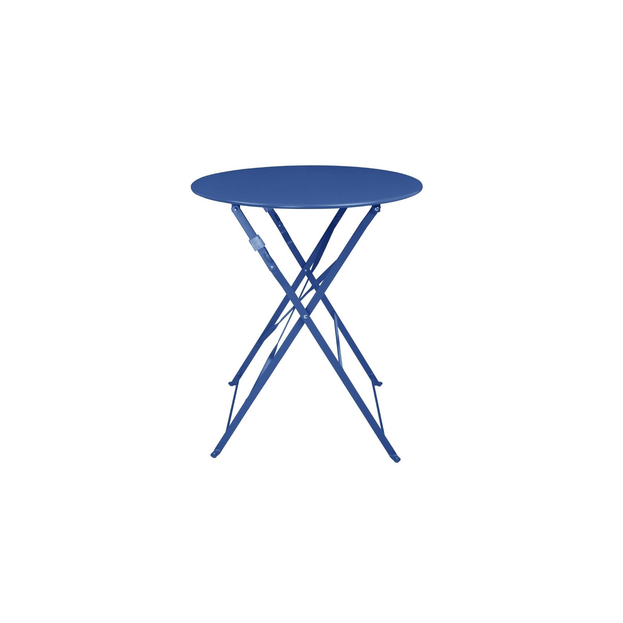 Bolero Perth DZ875 Pavement Style Steel Table Round Dark Navy 600mm