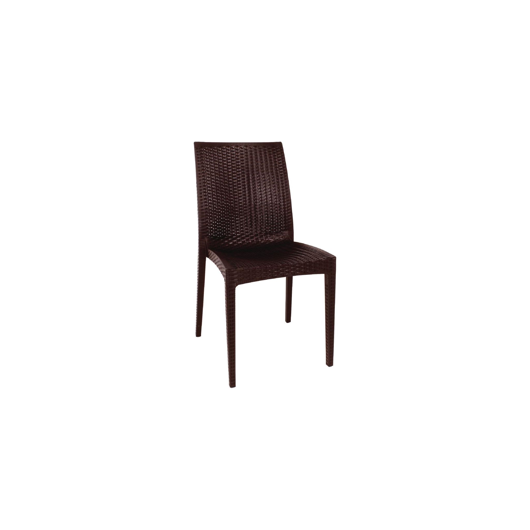 Bolero GR361 PP Rattan Bistro Side Chairs Brown (Pack of 4)