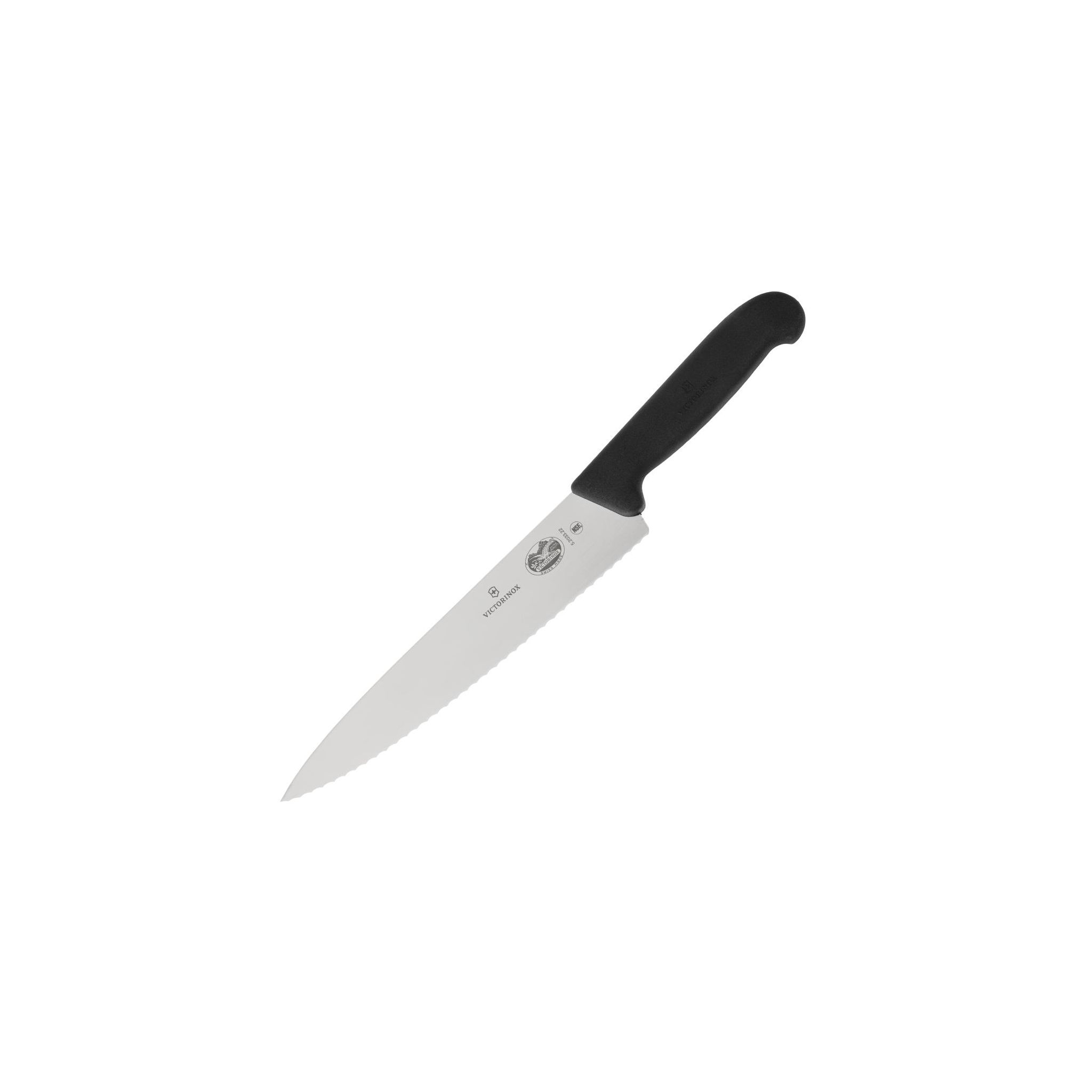 Victorinox CC266 Fibrox Serrated Carving Knife Black 8.75"
