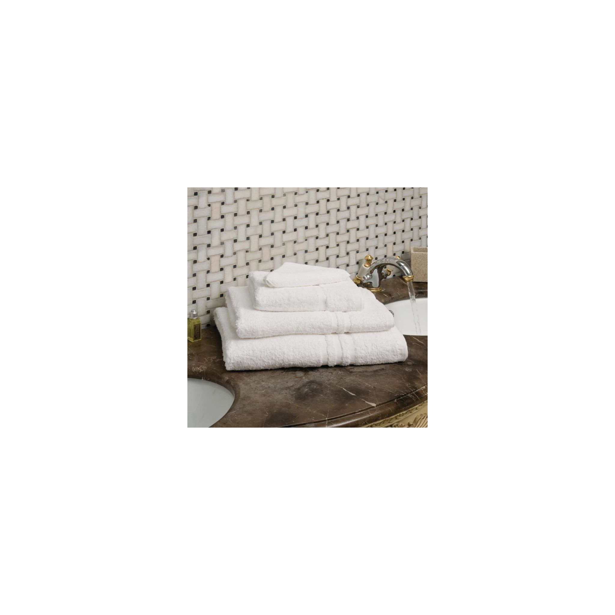 Mitre Essentials Capri HB620 Face Cloths White (Pack of 10)