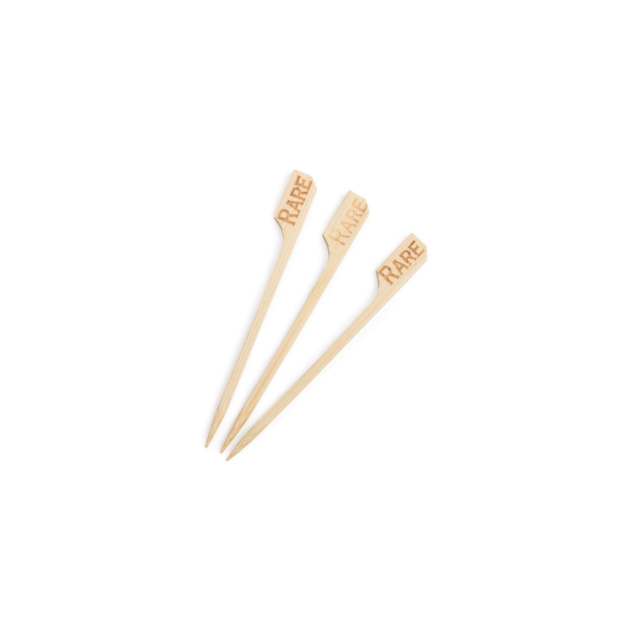 TableCraft GE895 Biodegradable Bamboo Steak Markers Rare (Pack of 100)