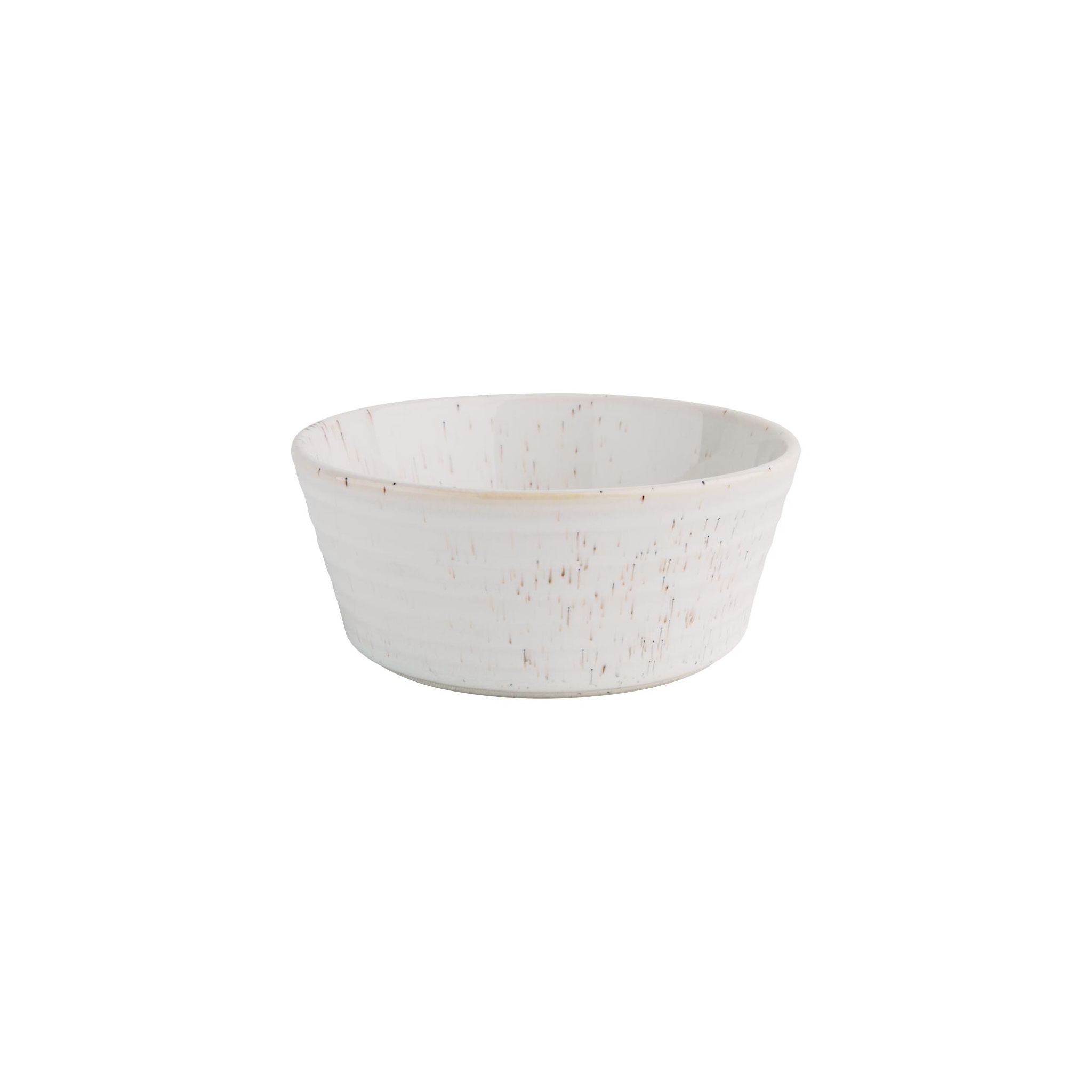 Olympia Cavolo FD900 Flat Round Bowls White Speckle 143mm (Pack of 6)