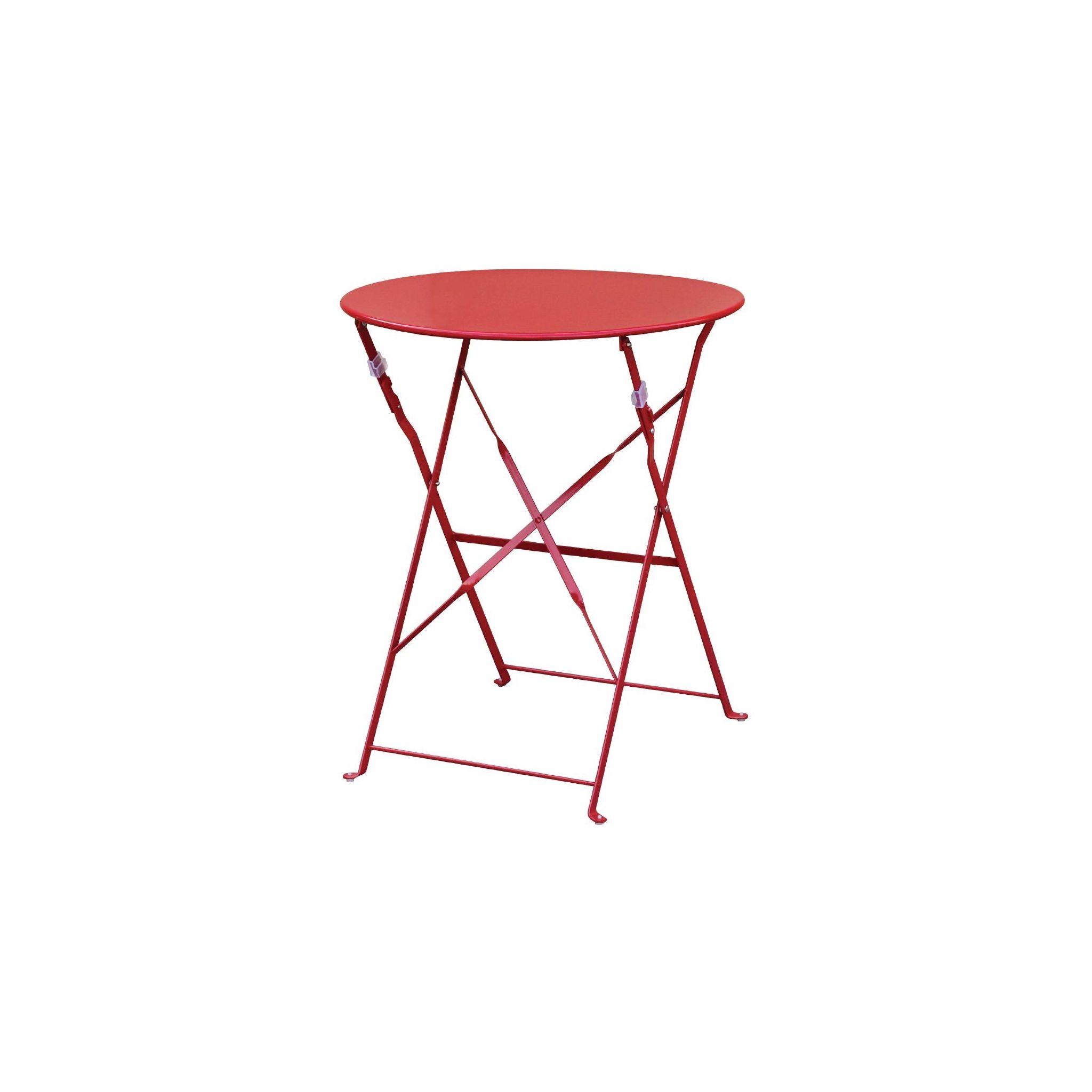 Bolero Perth GH560 Pavement Style Steel Table Round Red 600mm