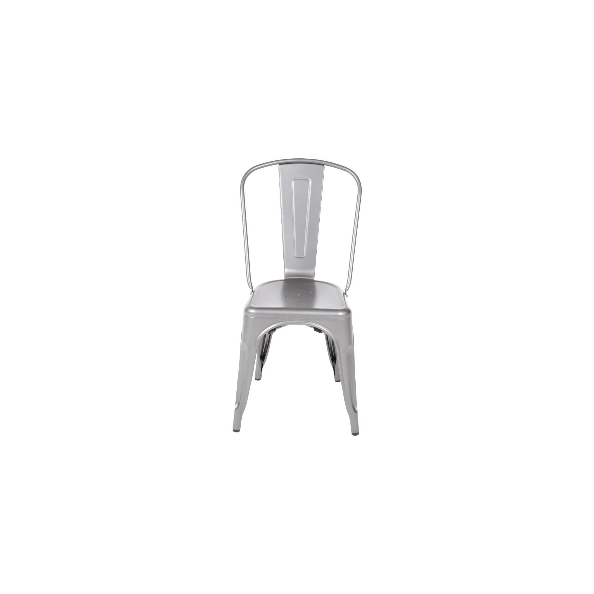 Bolero GL329 Bistro Steel Side Chairs Gun Metal Grey (Pack of 4)