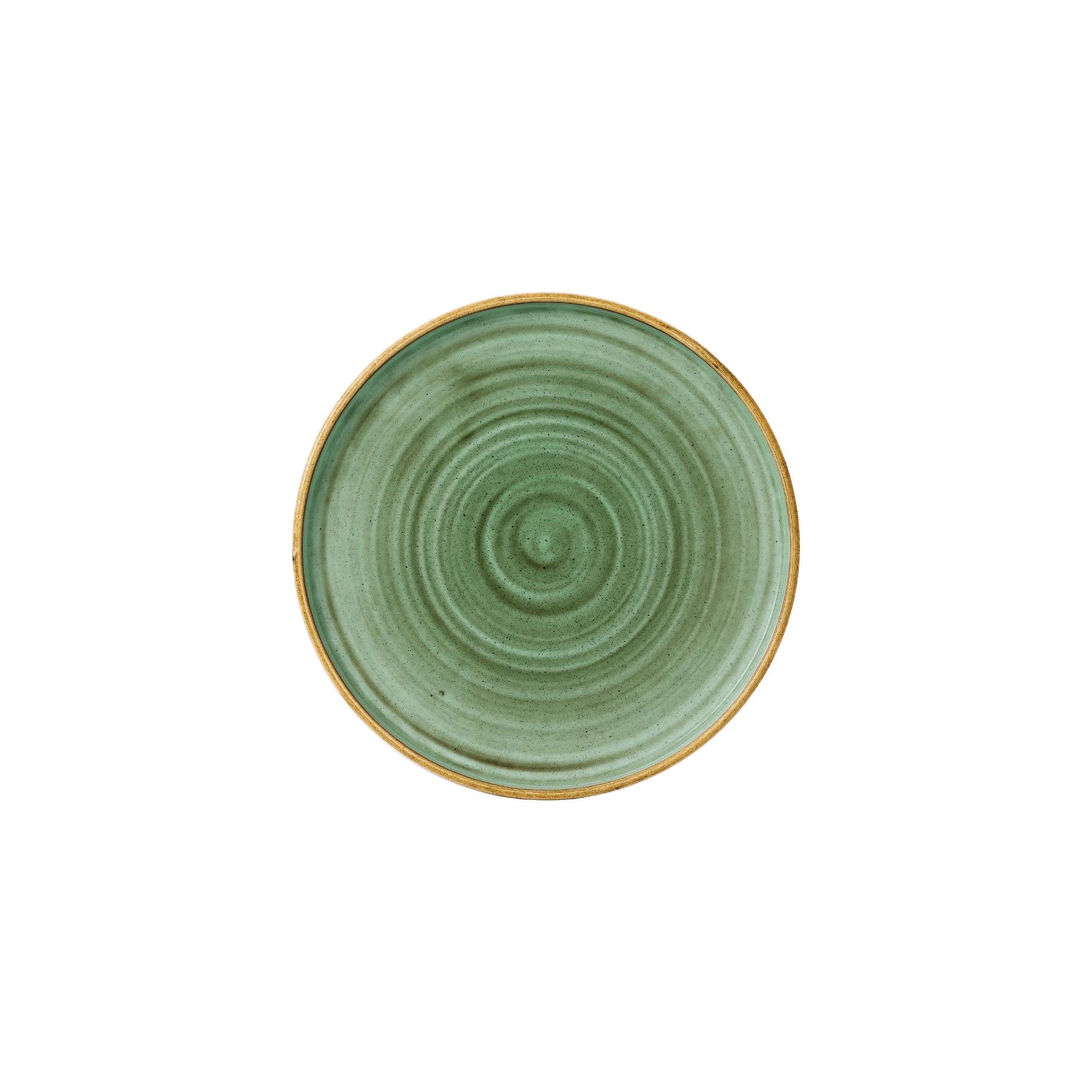 Churchill Stonecast FJ914 Samphire Green Walled Plates 10 1/4 " (Pack of 6)