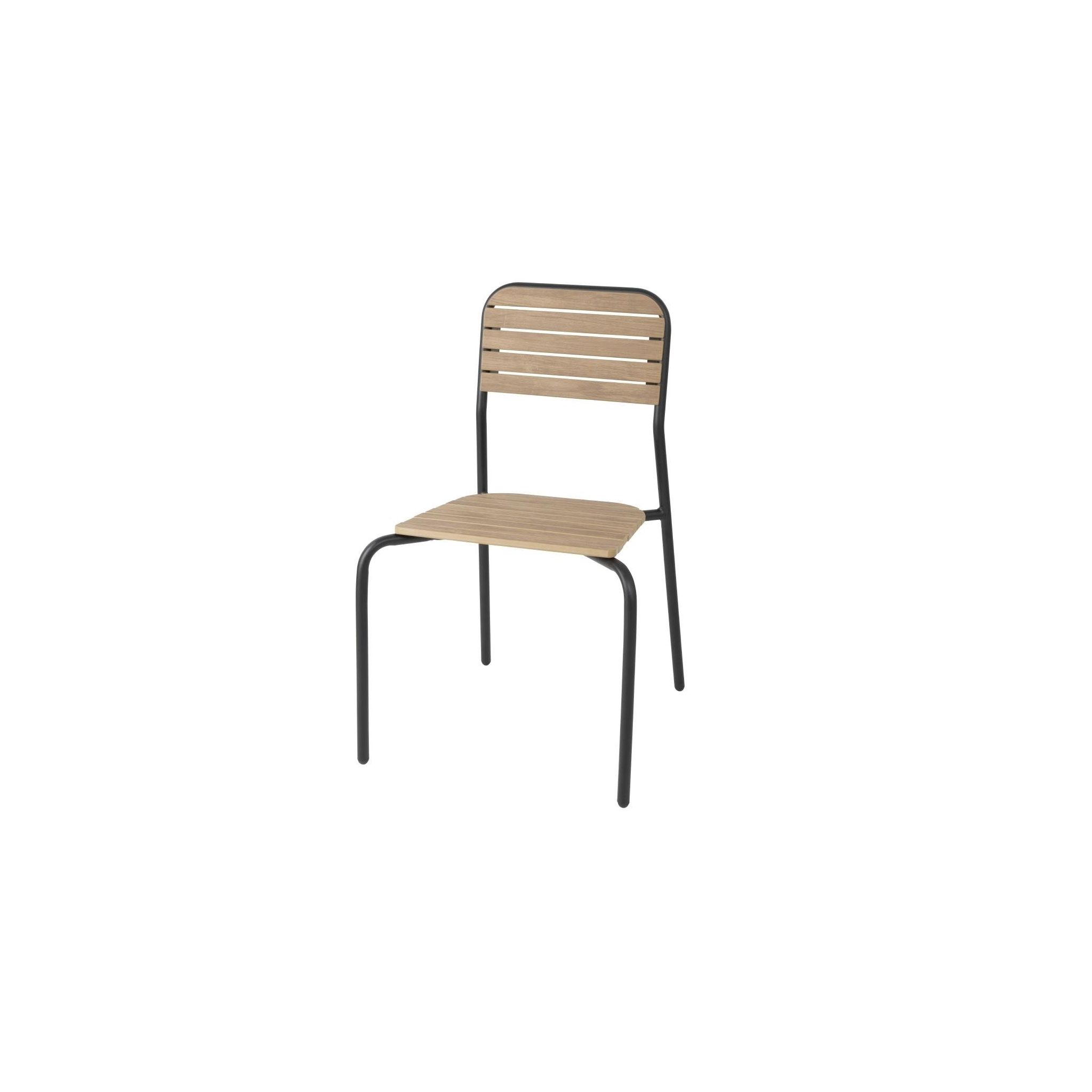 Bolero Santorini FU537 Wood Effect Outdoor Chairs (Pack of 4)