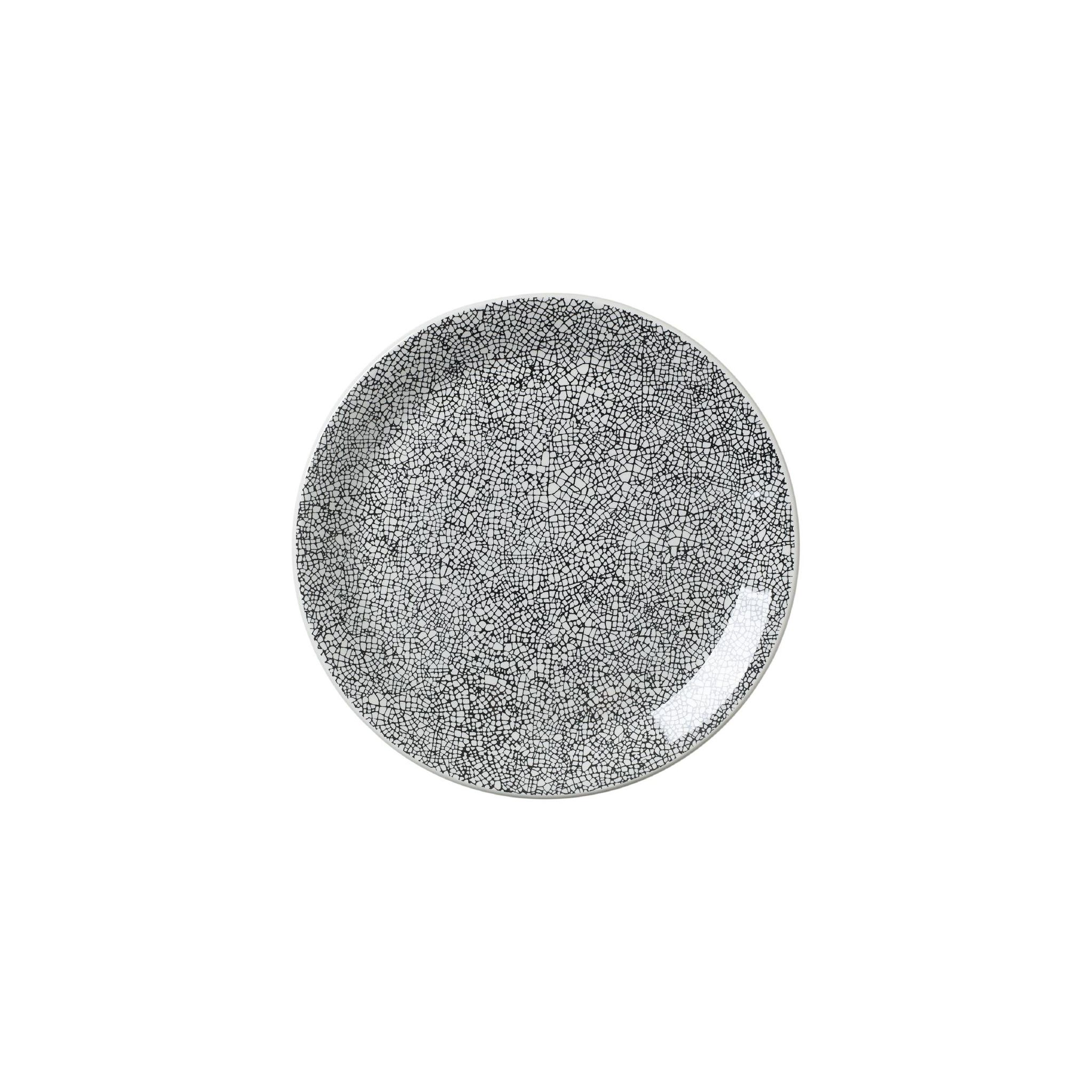 Steelite Ink Crackle VV1043 Black Coupe Plates 253mm (Pack of 12)