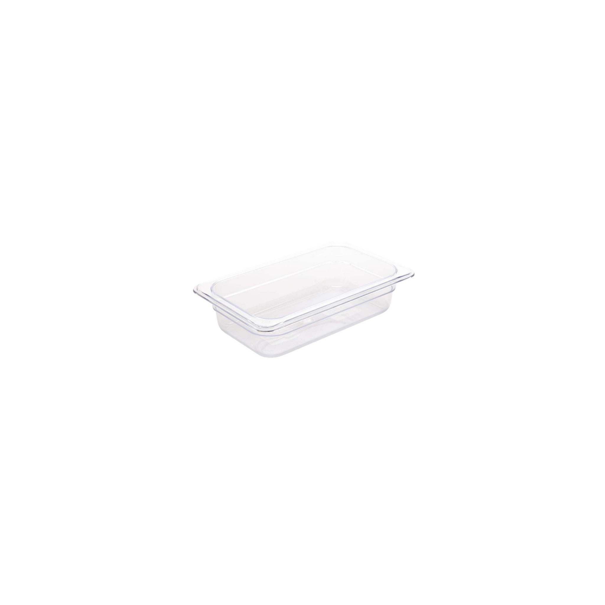 Vogue U237 Polycarbonate 1/4 Gastronorm Container 100mm Clear