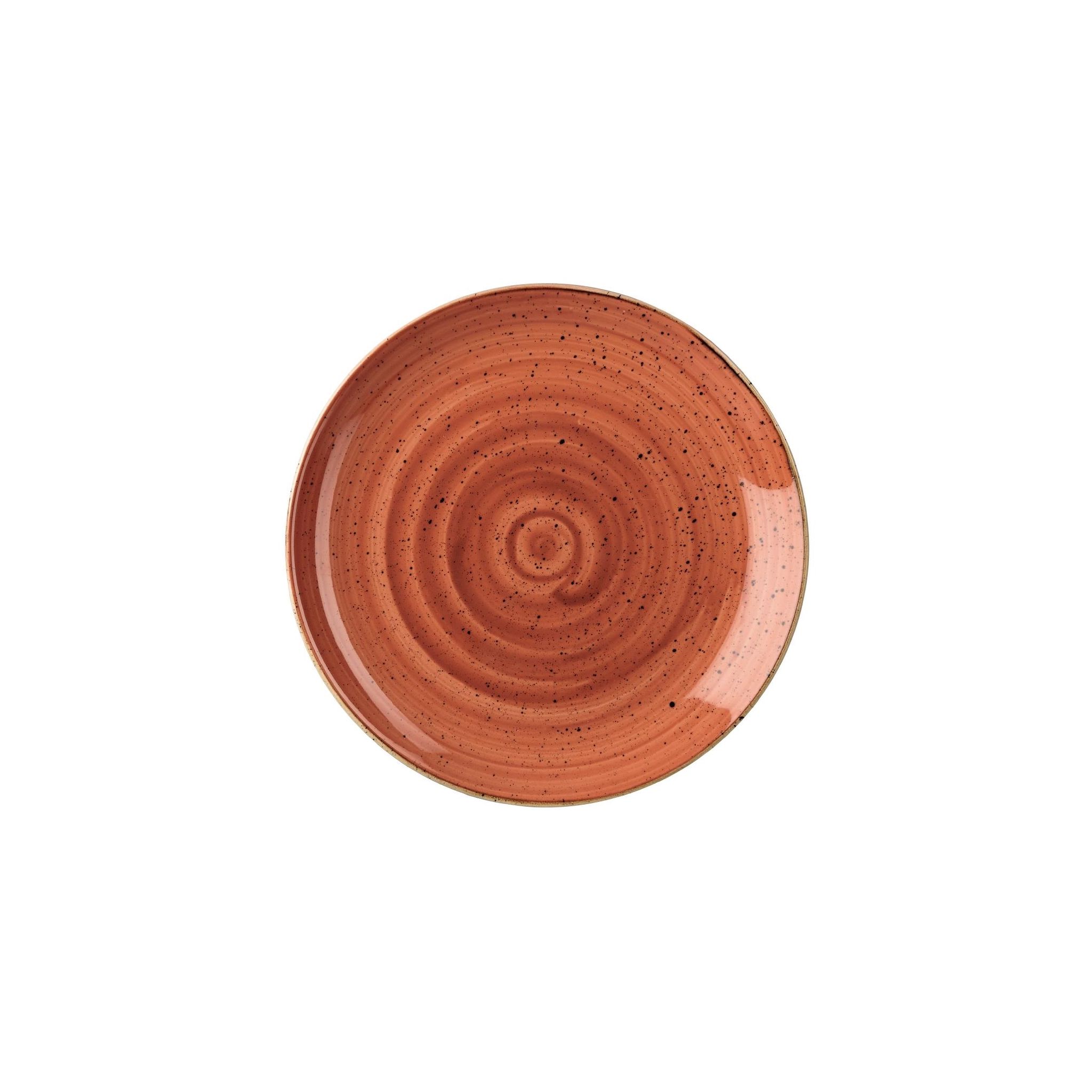 Churchill Stonecast DK538 Round Coupe Plates Spiced Orange 165mm (Pack of 12)