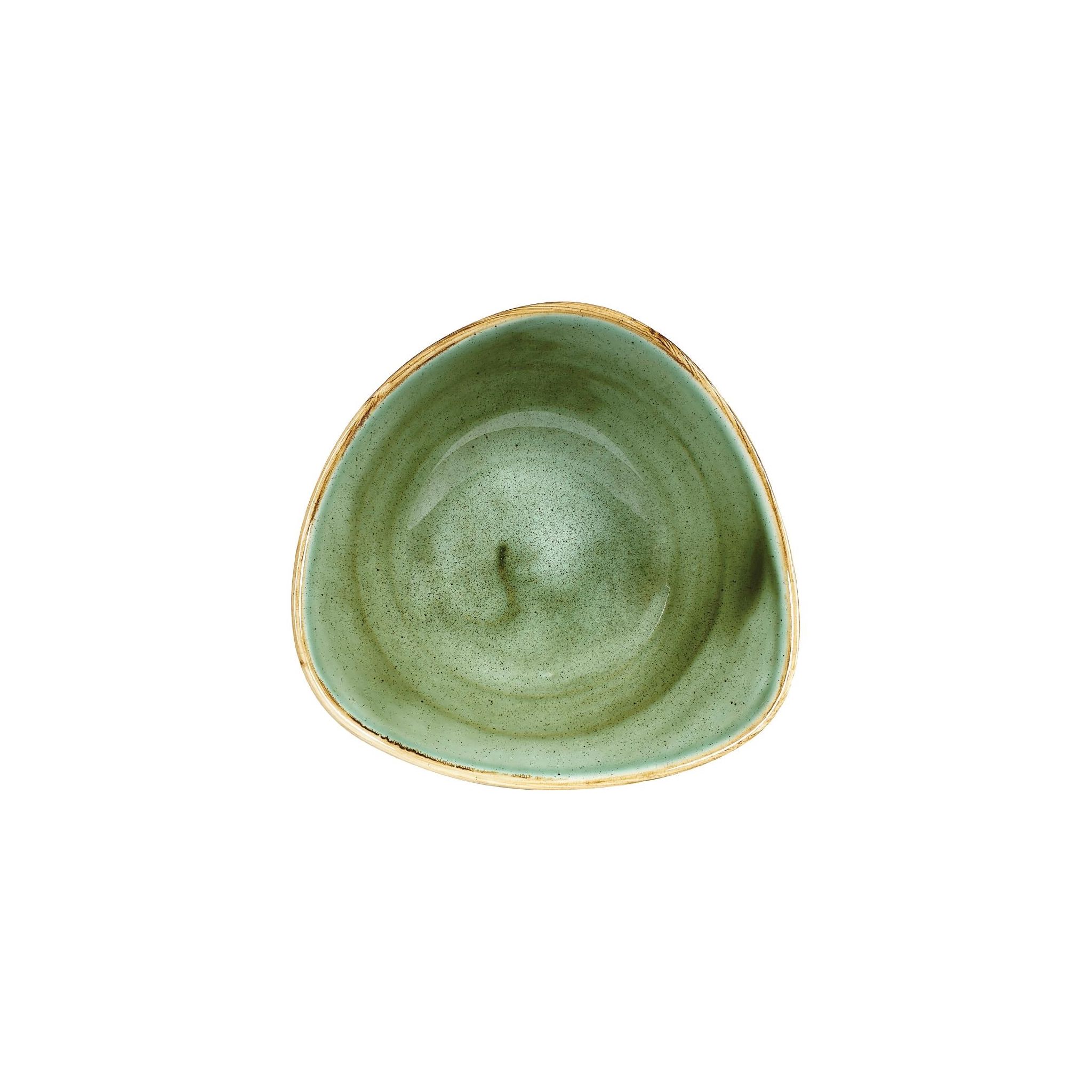 Churchill Stonecast DY044 Triangular Bowls Samphire Green 185mm (Pack of 12)