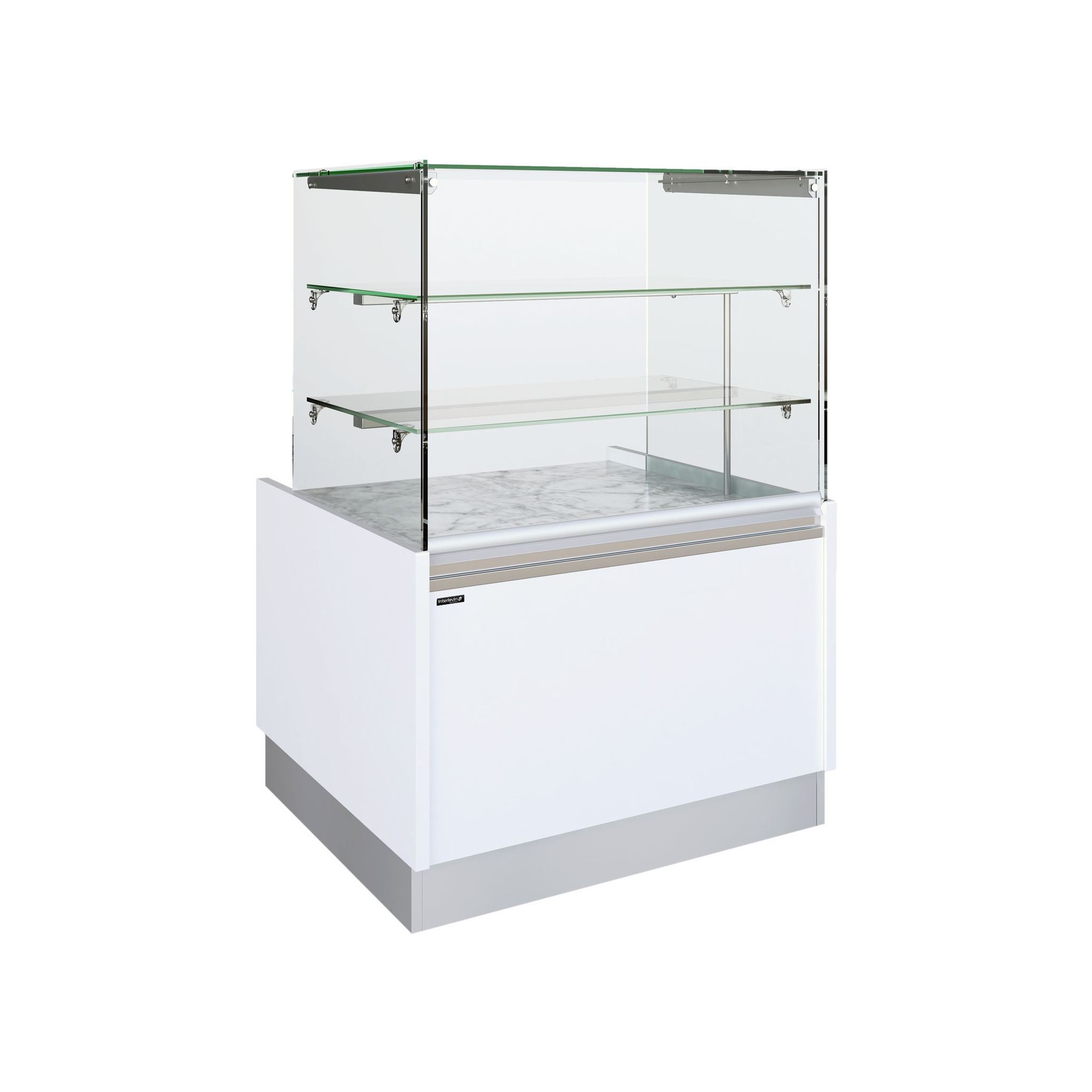 Tefcold BELLINI TOWER 1250 1300mm Wide White Flat Glass Ambient Serve Over Counter