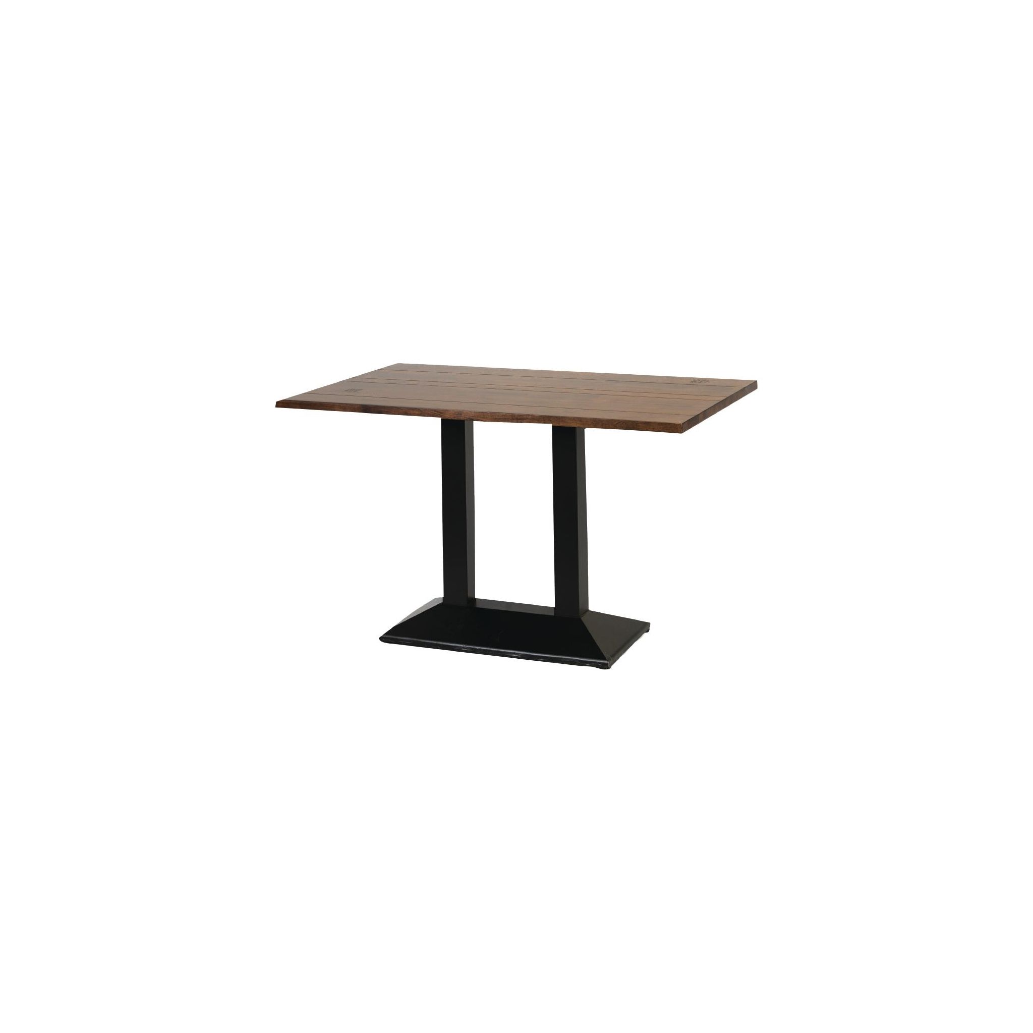 Non Branded FT515 Turin Metal Base Pedestal Rectangle Table with Vintage Top 1200x760mm