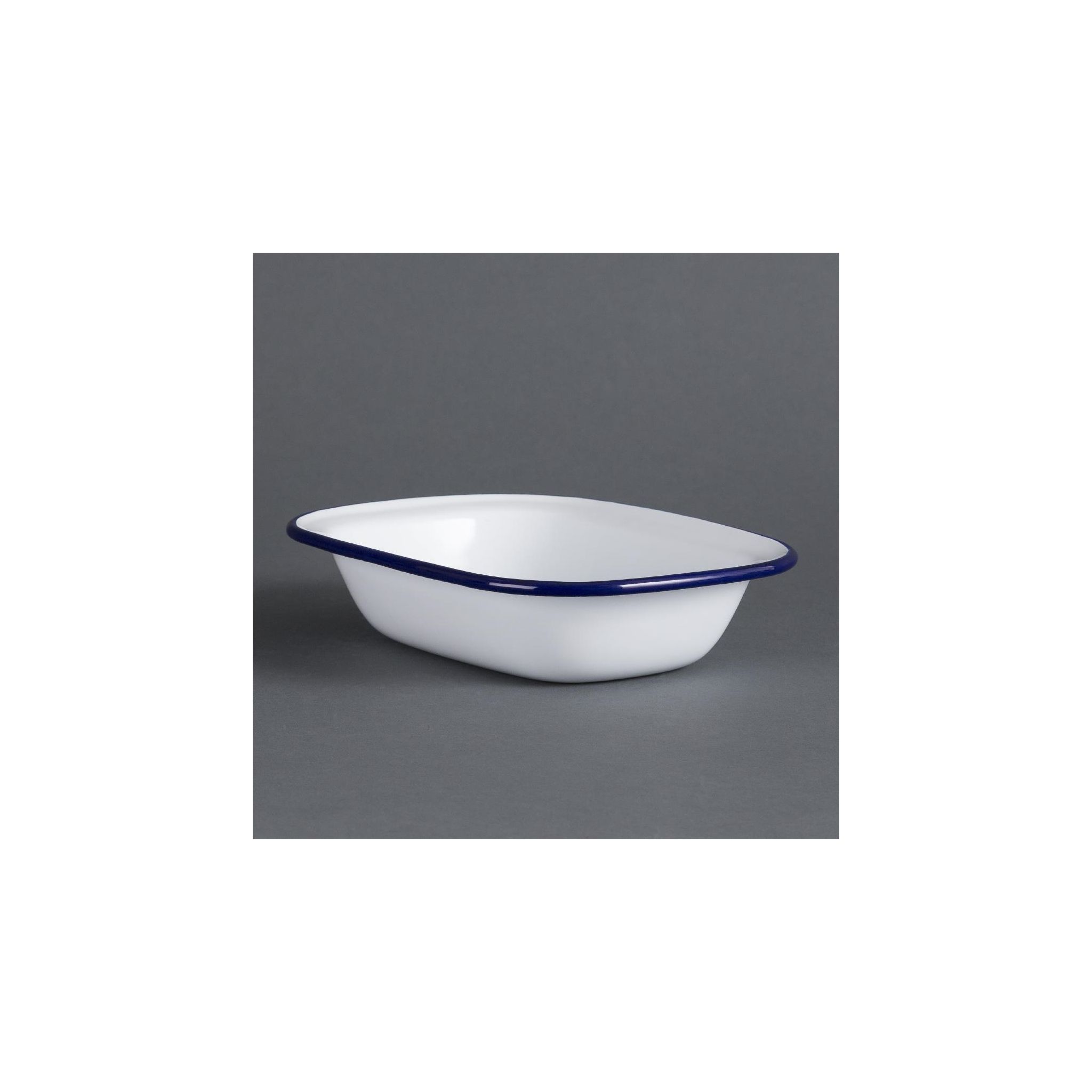 Olympia Enamel GM511 Pie Dishes Rectangular 180 x 135mm (Pack of 6)