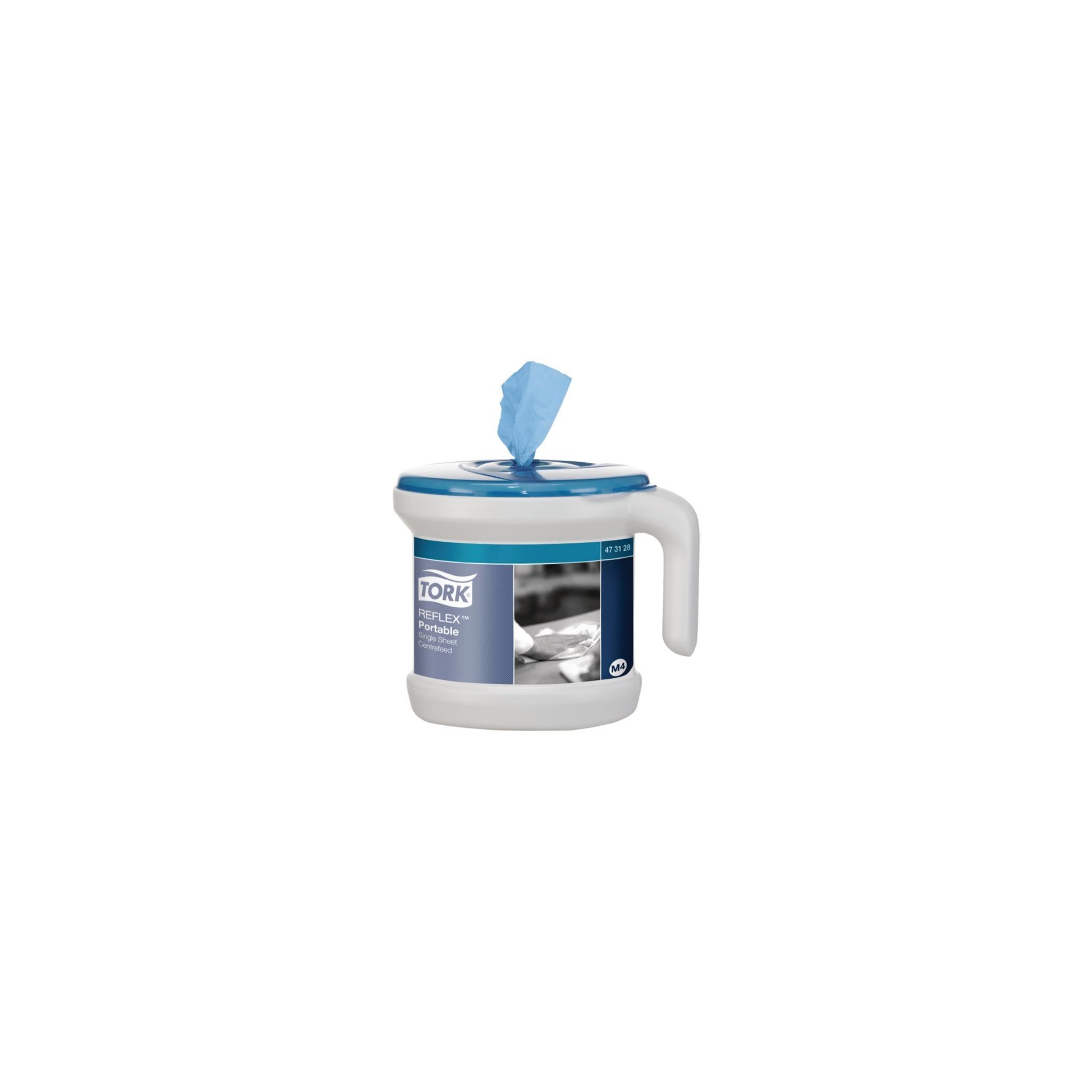 Tork Reflex DC488 Portable Centrefeed Dispenser System White & Turquoise