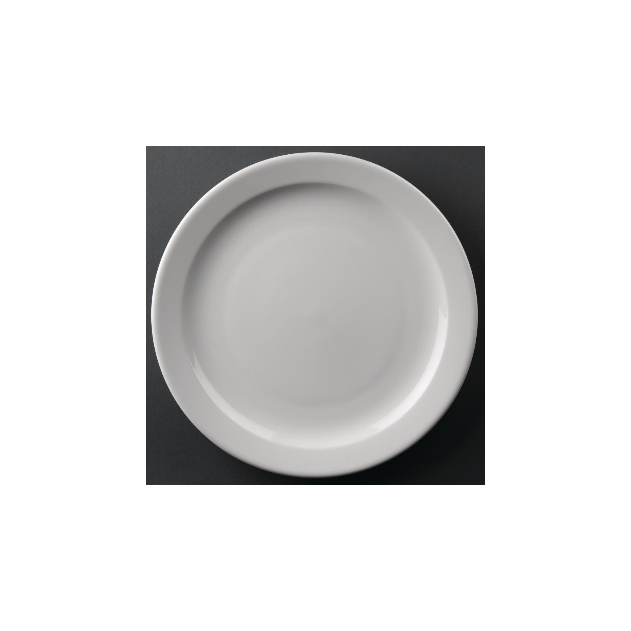 Olympia Athena CF364 Narrow Rimmed Plates White 254mm (Pack of 12)