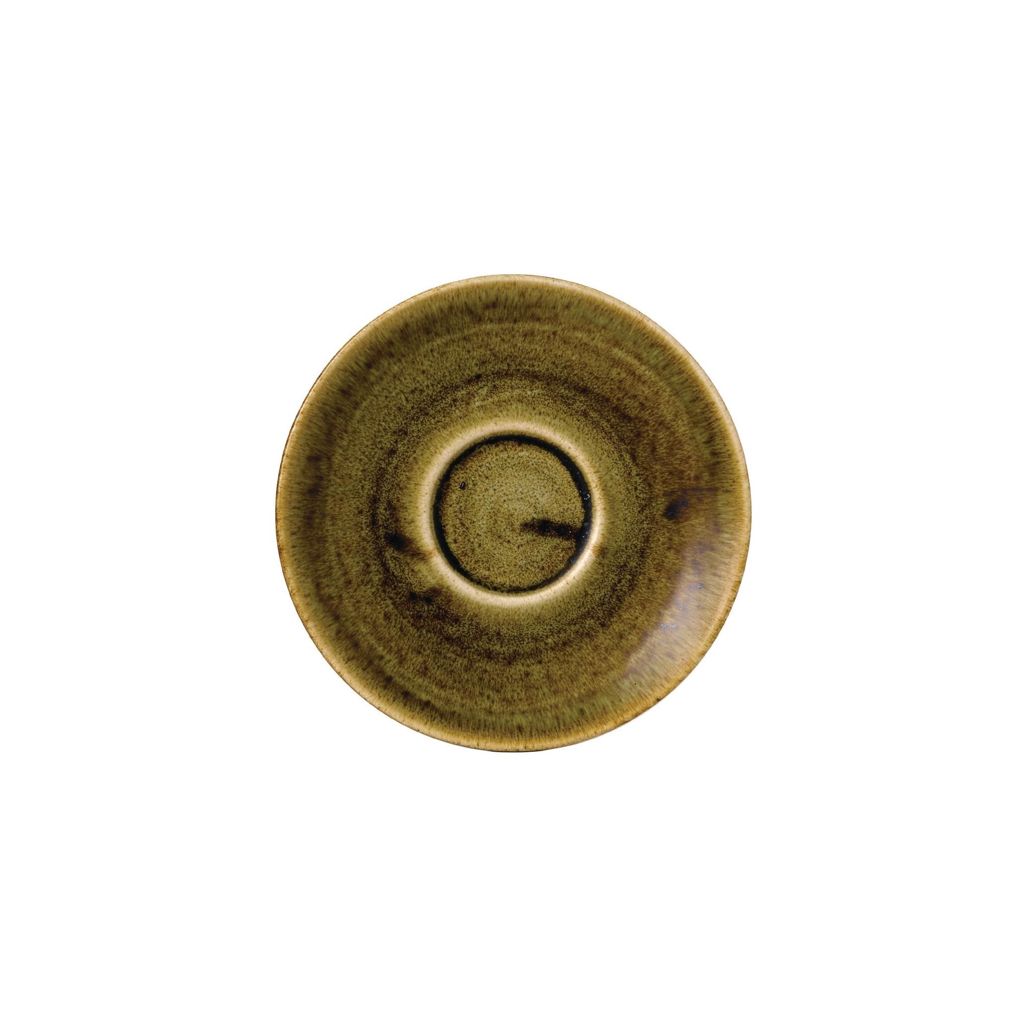 Churchill Stonecast Plume FJ941 Olive Espresso Saucers 4 1/2 " (Pack of 12)