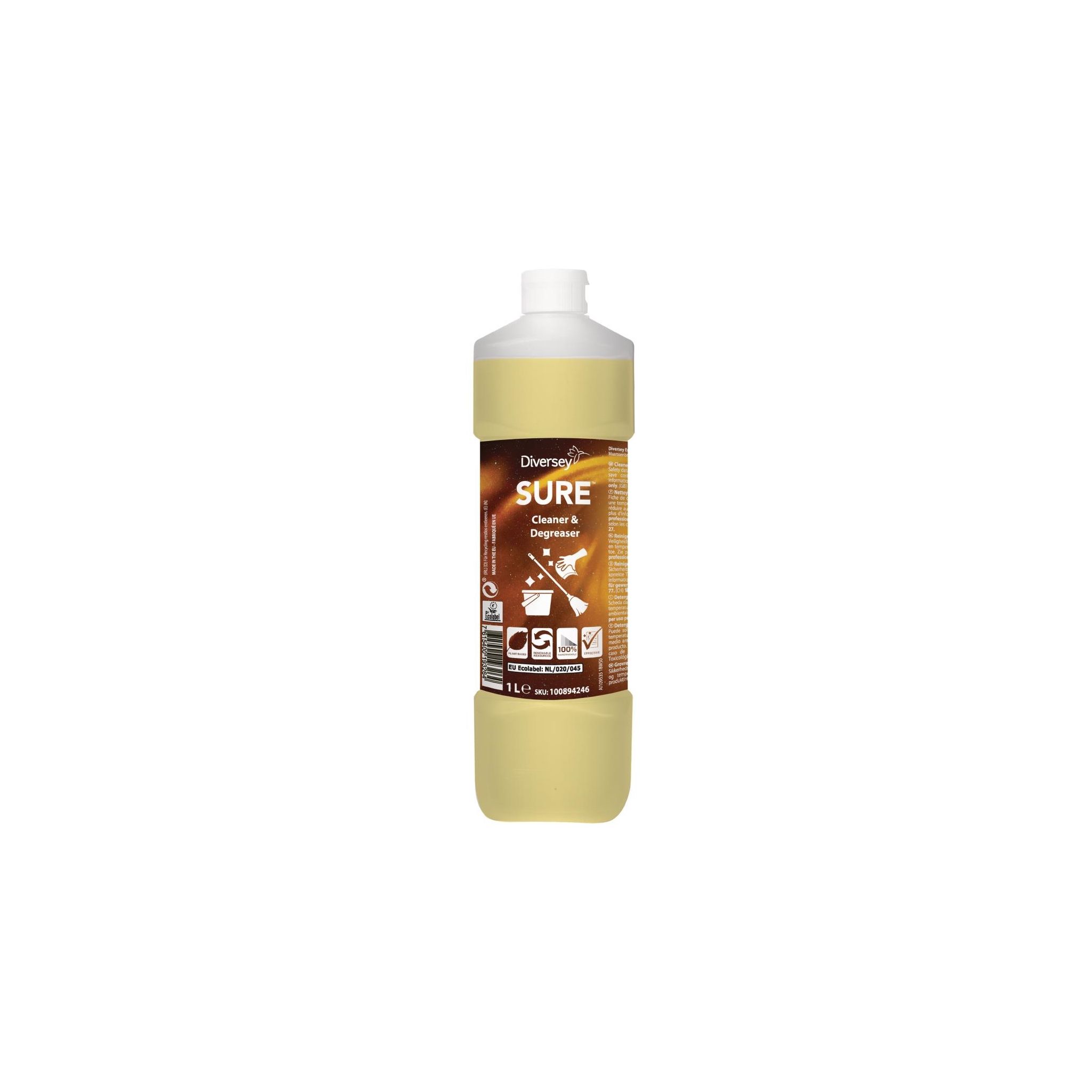 Diversey CX837 SURE Kitchen Cleaner and Degreaser Concentrate 1Ltr