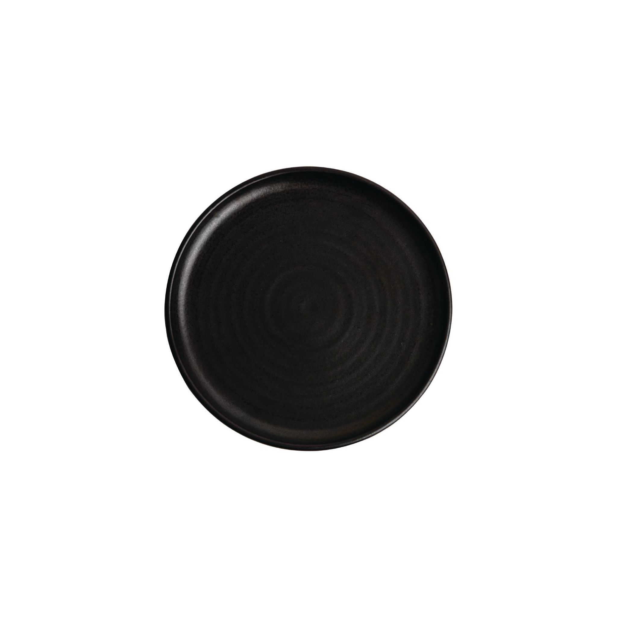 Olympia Canvas FA317 Small Rim Round Plate Delhi Black 265mm (Pack of 6)