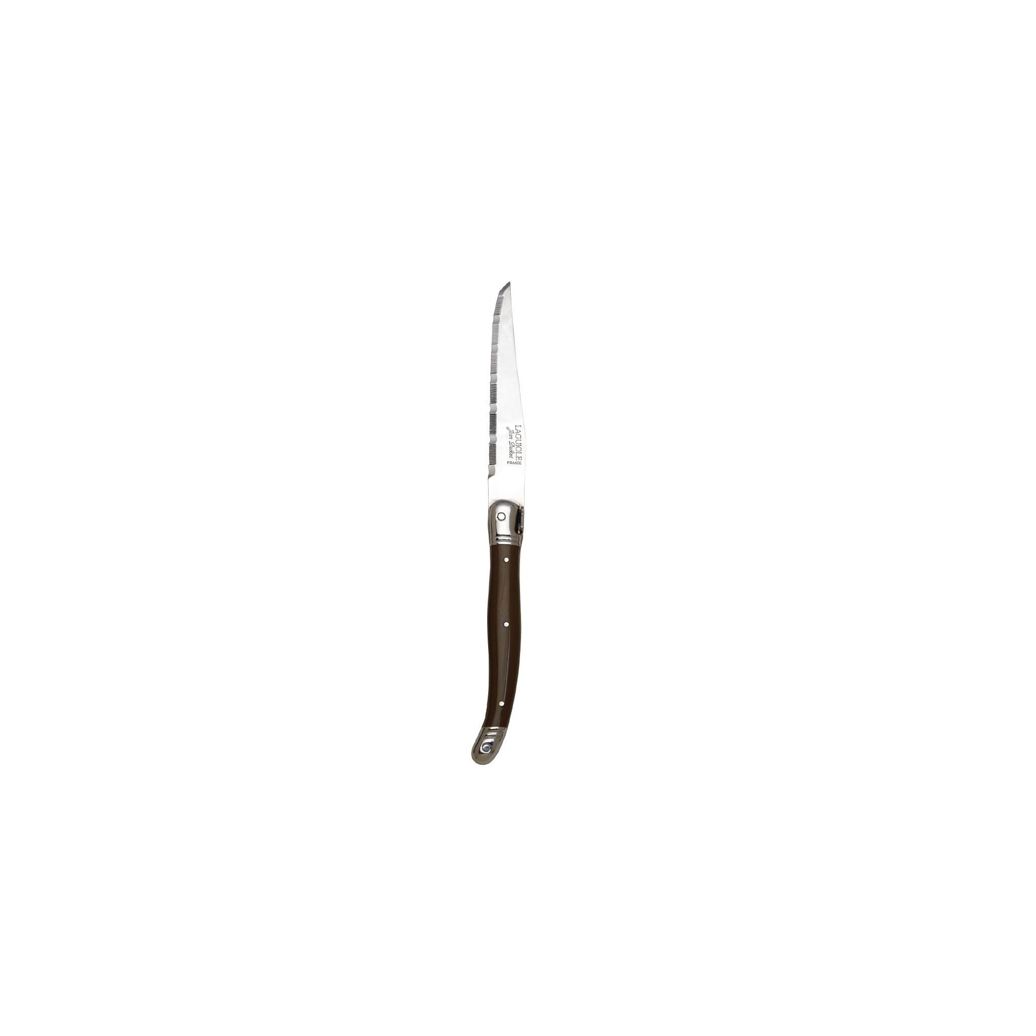 Laguiole VV955 Serrated Steak Knives Pepper Handle (Pack of 6)