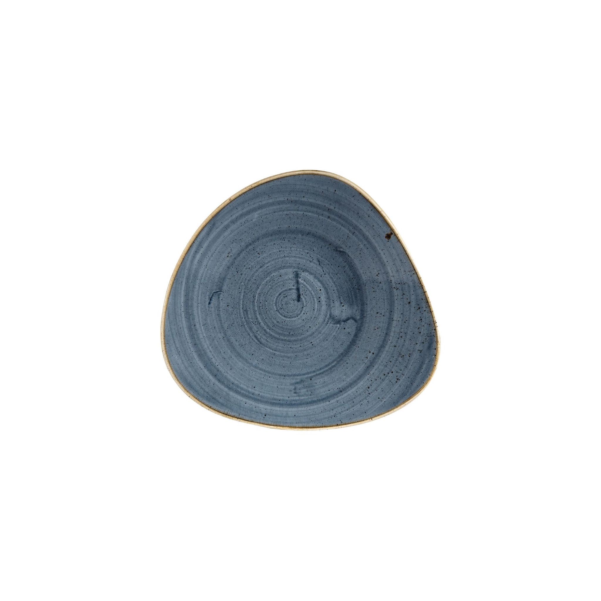 Churchill Stonecast DY799 Triangular Shallow Bowls Blueberry 272mm (Pack of 12)